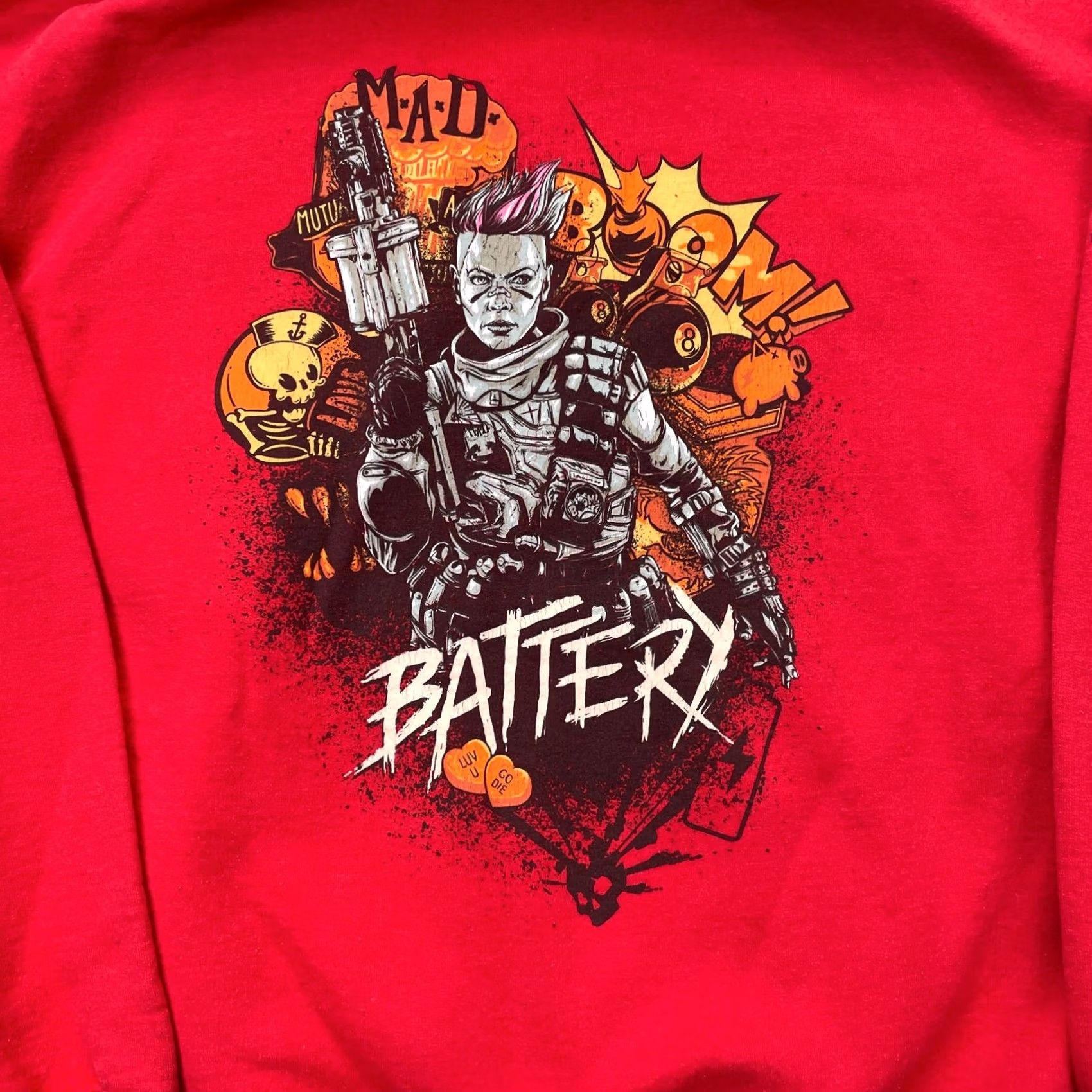 Vintage Call of Duty Hoodie Mens L Red Black OPS Battery Video Game Pullover Xbox Shirt Size US L / EU 52-54 / 3 - 4 Thumbnail