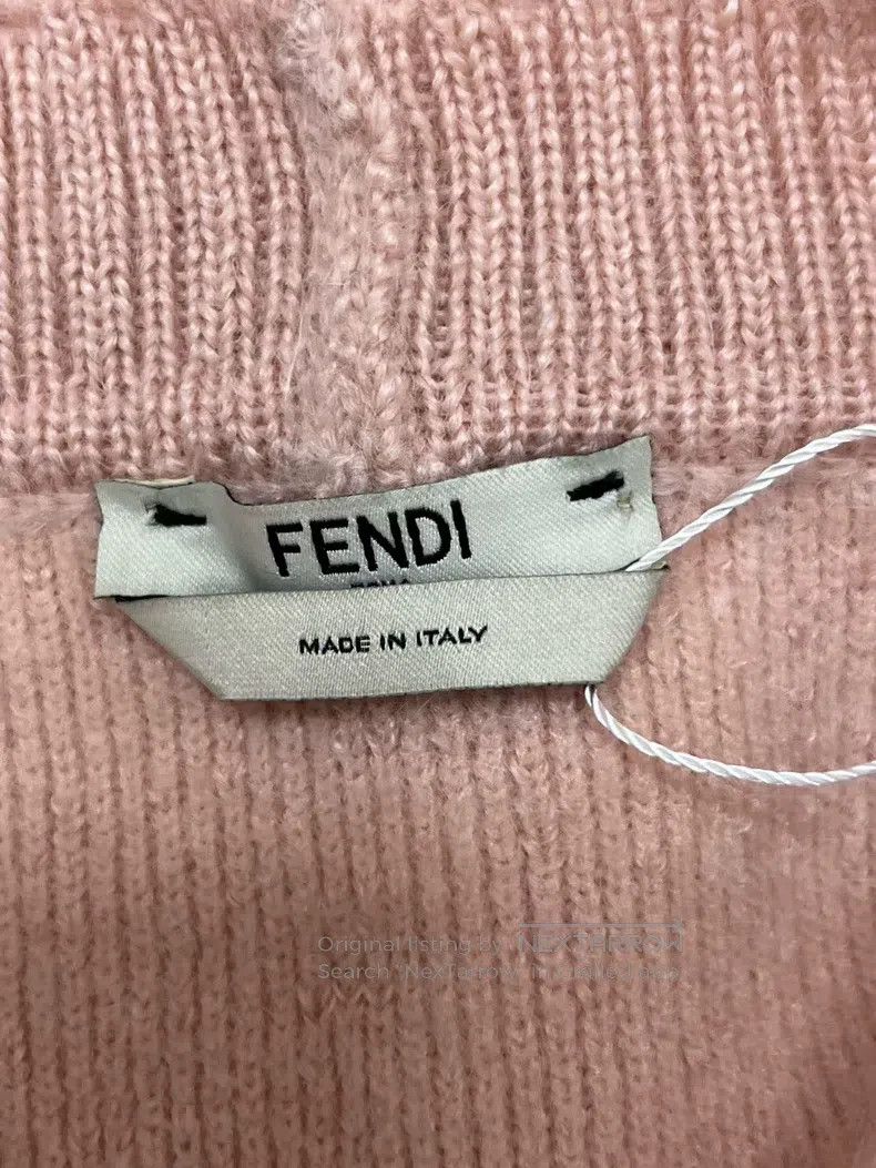 Fendi Fendi Solid Color Logo Pocket Knit Cardigan Size XS / US 0-2 / IT 36-38 - 4 Thumbnail