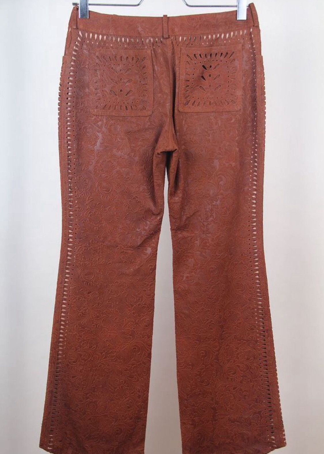 Dior Christian Dior Patterns Detail Leather Pants Size 28" / US 6 / IT 42 - 2 Thumbnail