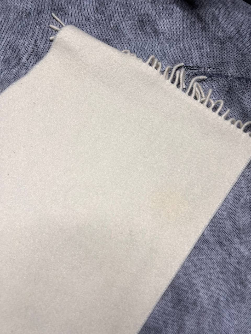 Burberry Scarf Burberry's Vintage Cream Embroidered Logo 🧣 Size ONE SIZE - 7 Thumbnail