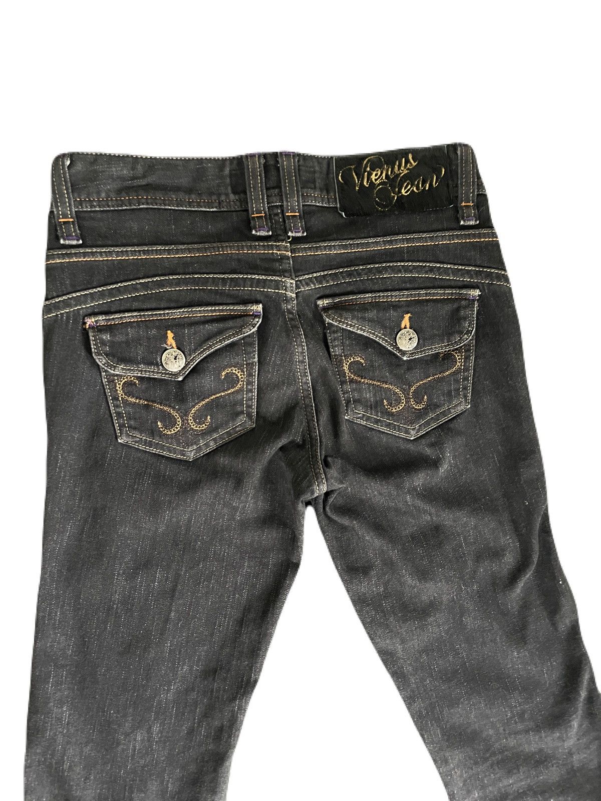 If Six Was Nine 2000s Japanese archive Vkei Flared Dark-Wash Jeans Y2K Size US 30 / EU 46 - 5 Thumbnail