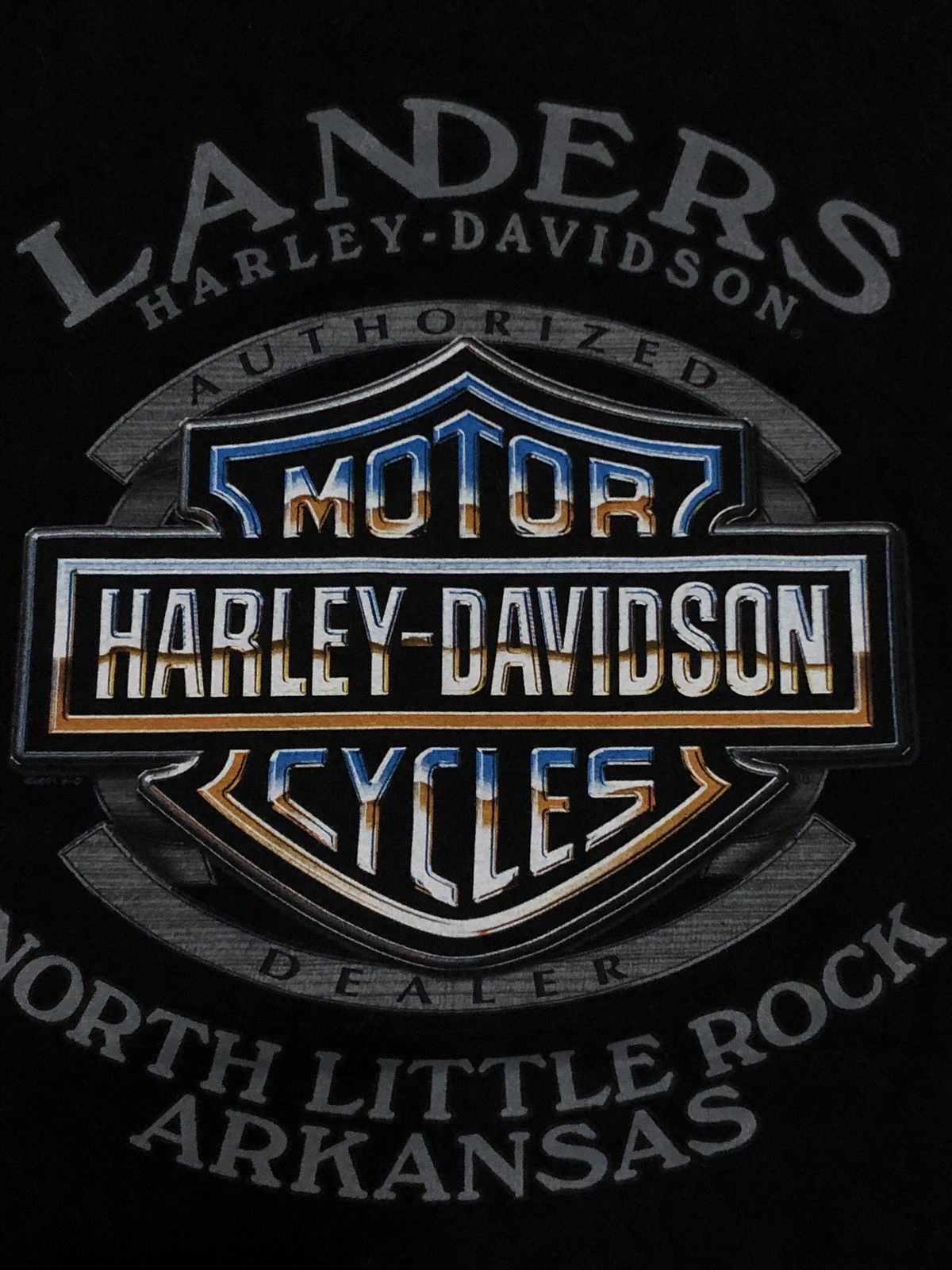 Harley Davidson × Vintage 2007 Harley Davidson Black Magic North Little Rock Biker Tee Size US XXL / EU 58 / 5 - 8 Thumbnail