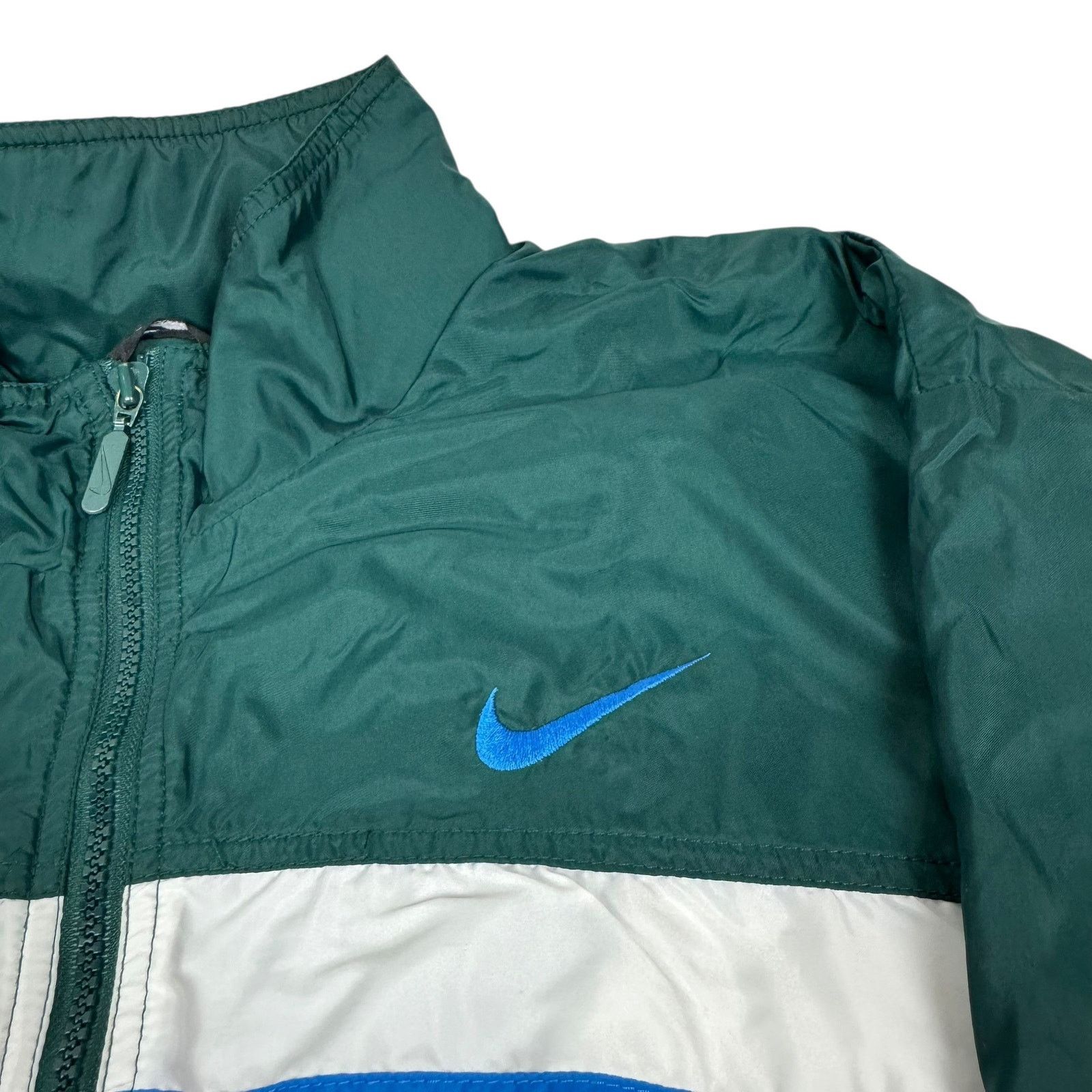 Nike Vintage Nike Men's Green Blue Swoosh Logo Full Zip Jacket XL Size US XL / EU 56 / 4 - 4 Thumbnail