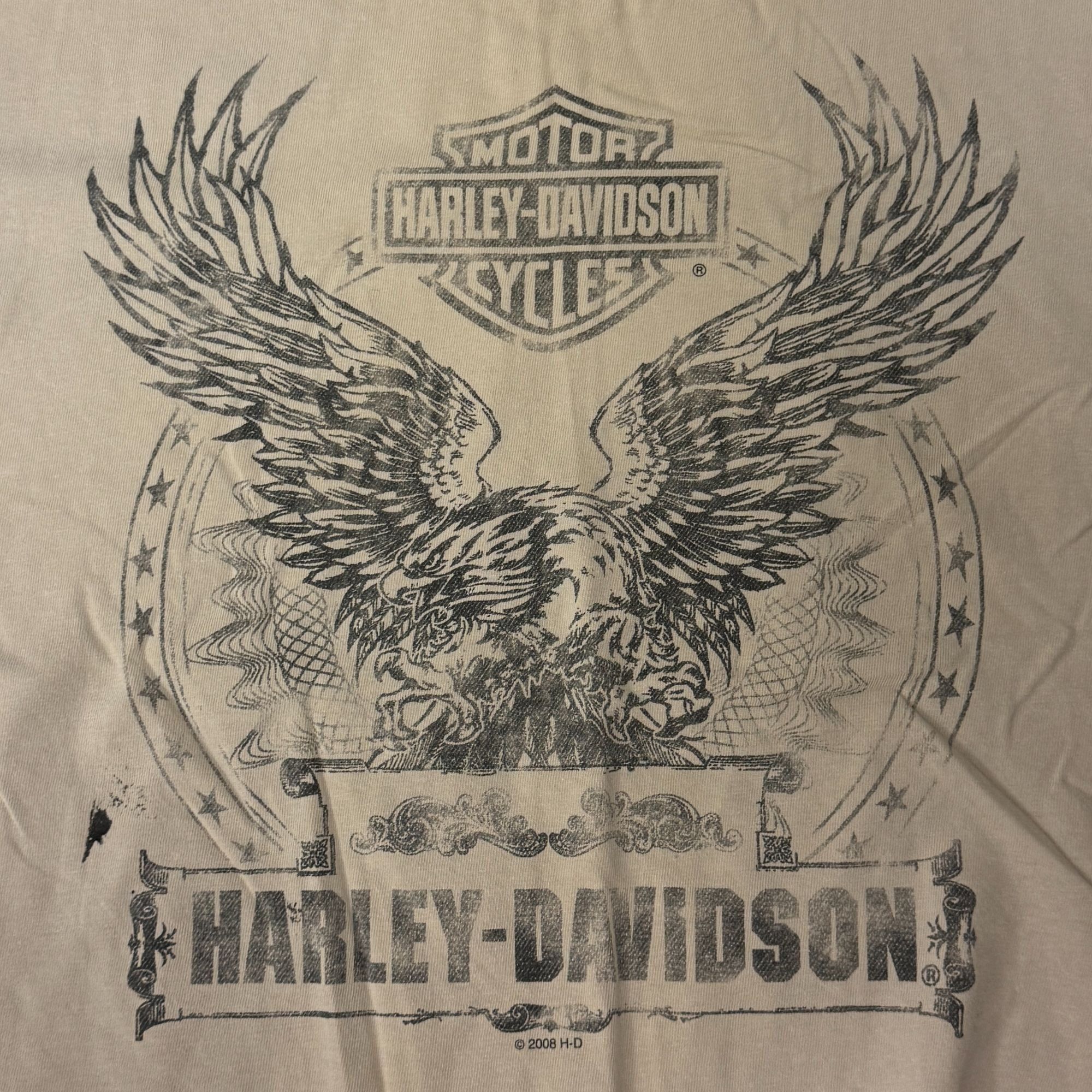 Harley Davidson Soaring Eagle COWBOY Beaumont Texas LONGHORN Biker T Shirt Size US XL / EU 56 / 4 - 5 Thumbnail