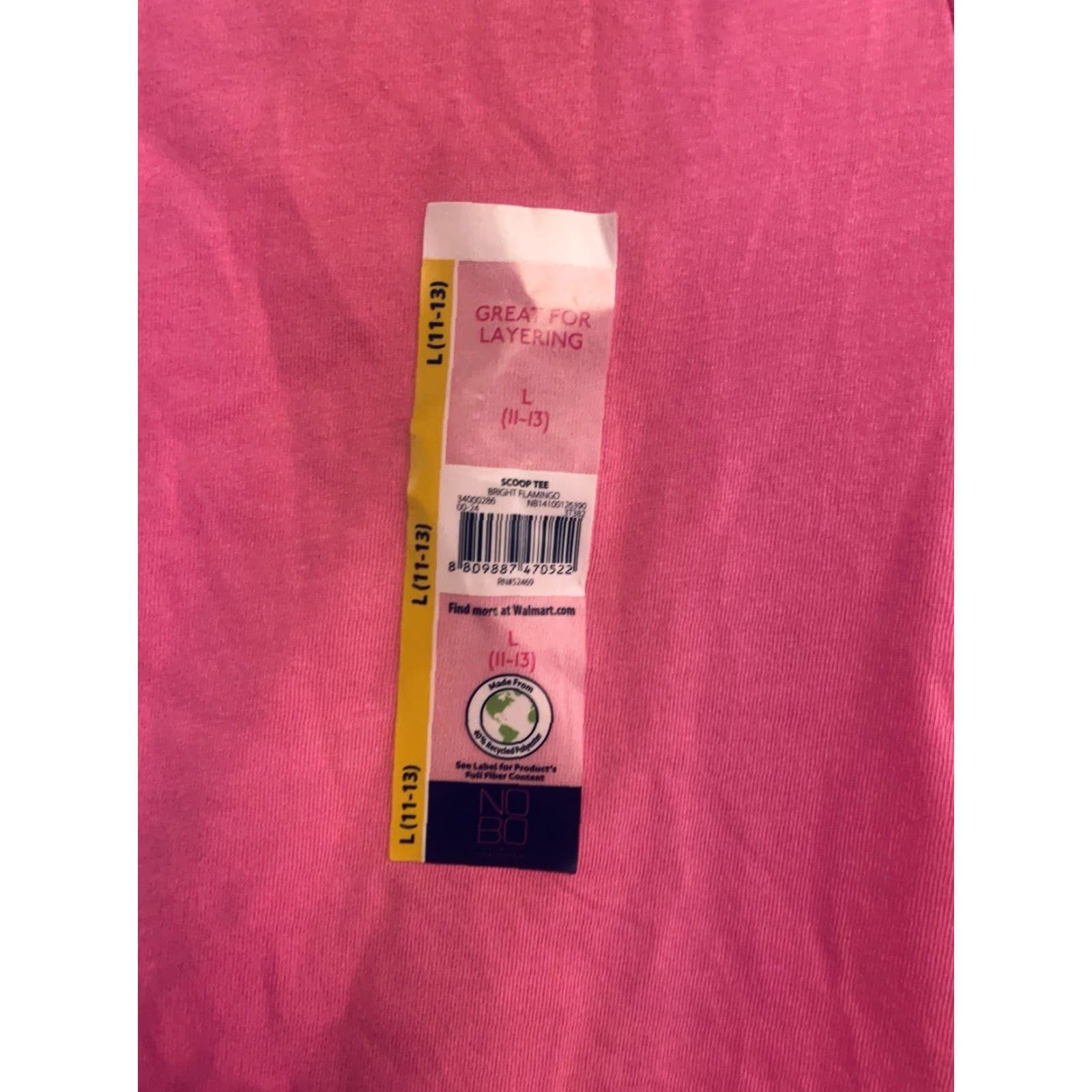 Vintage Nobo No Boundaries Juniors Tee Short Sleeve Stretch Pink Size 11/13 NEW Size 32" / US 10 / IT 46 - 2 Thumbnail