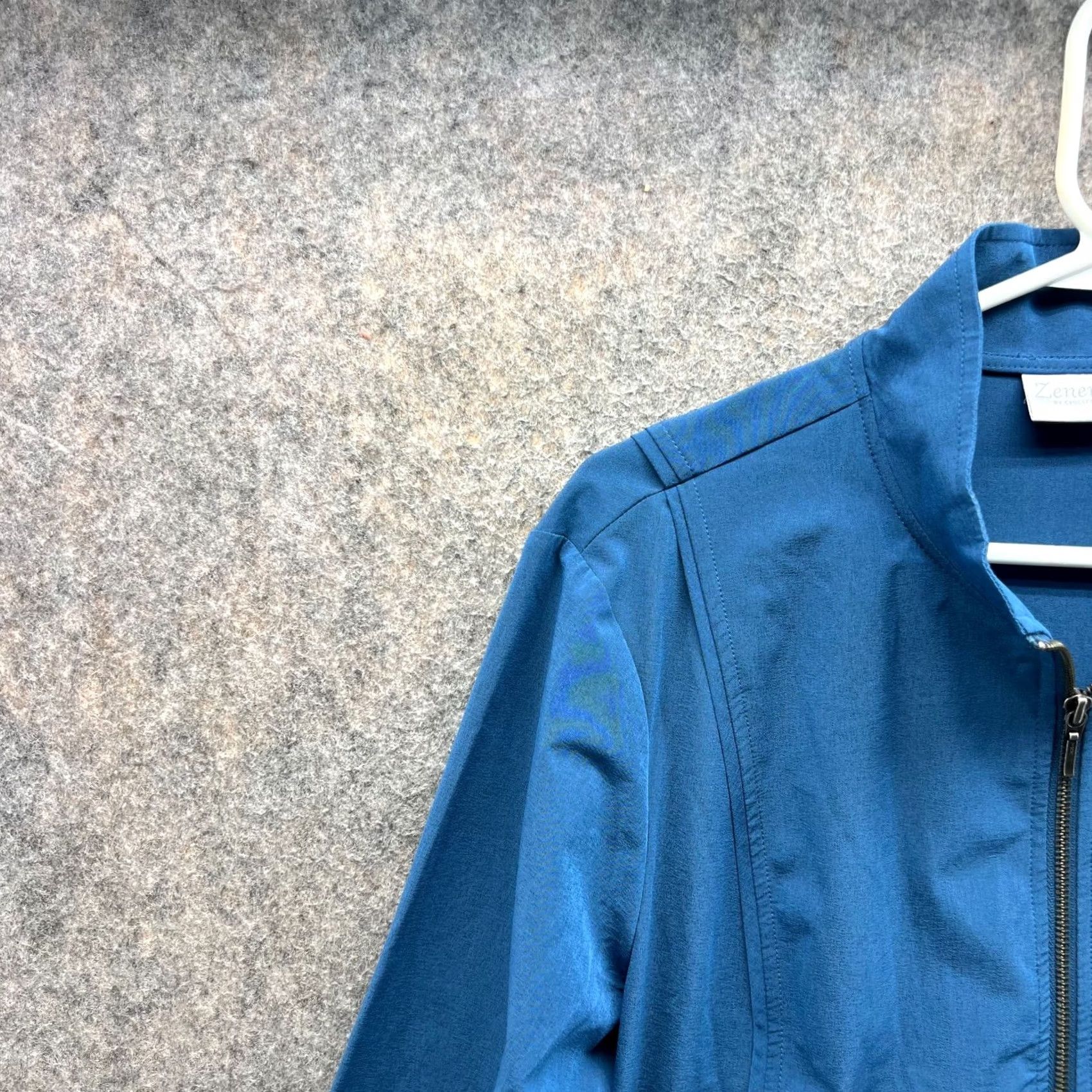 Vintage Zenergy Jacket Womens 2 Blue Full Zip Chico's Windbreaker Lightweight Nike Dri-Fit Activewear Jacket Womens Medium? Size XS / US 0-2 / IT 36-38 - 5 Thumbnail