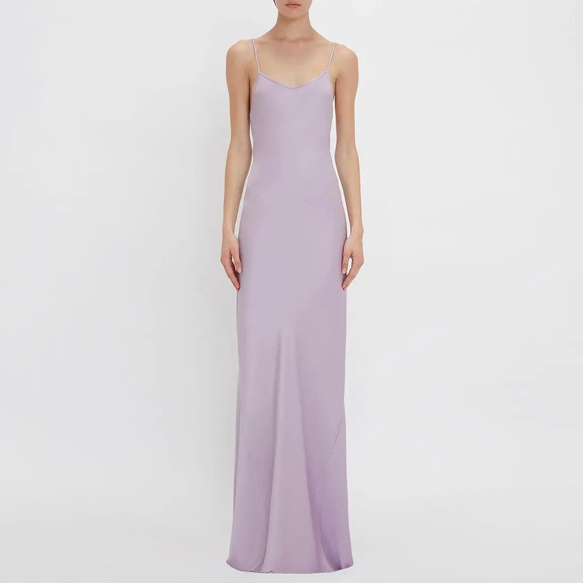 Victoria Beckham o1mle0525 Floorlength Cami Maxi Dress Petalia in Lilac Size M / US 6-8 / IT 42-44 - 3 Thumbnail