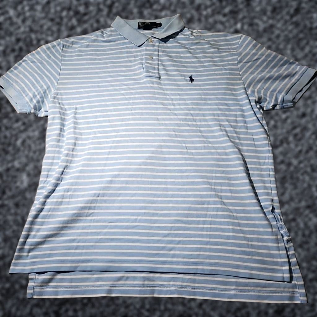 Polo Ralph Lauren Polo Ralph Lauren Shirt Mens Large Blue Striped Polo Button Up Preppy Casual Size US L / EU 52-54 / 3 - 1 Thumbnail