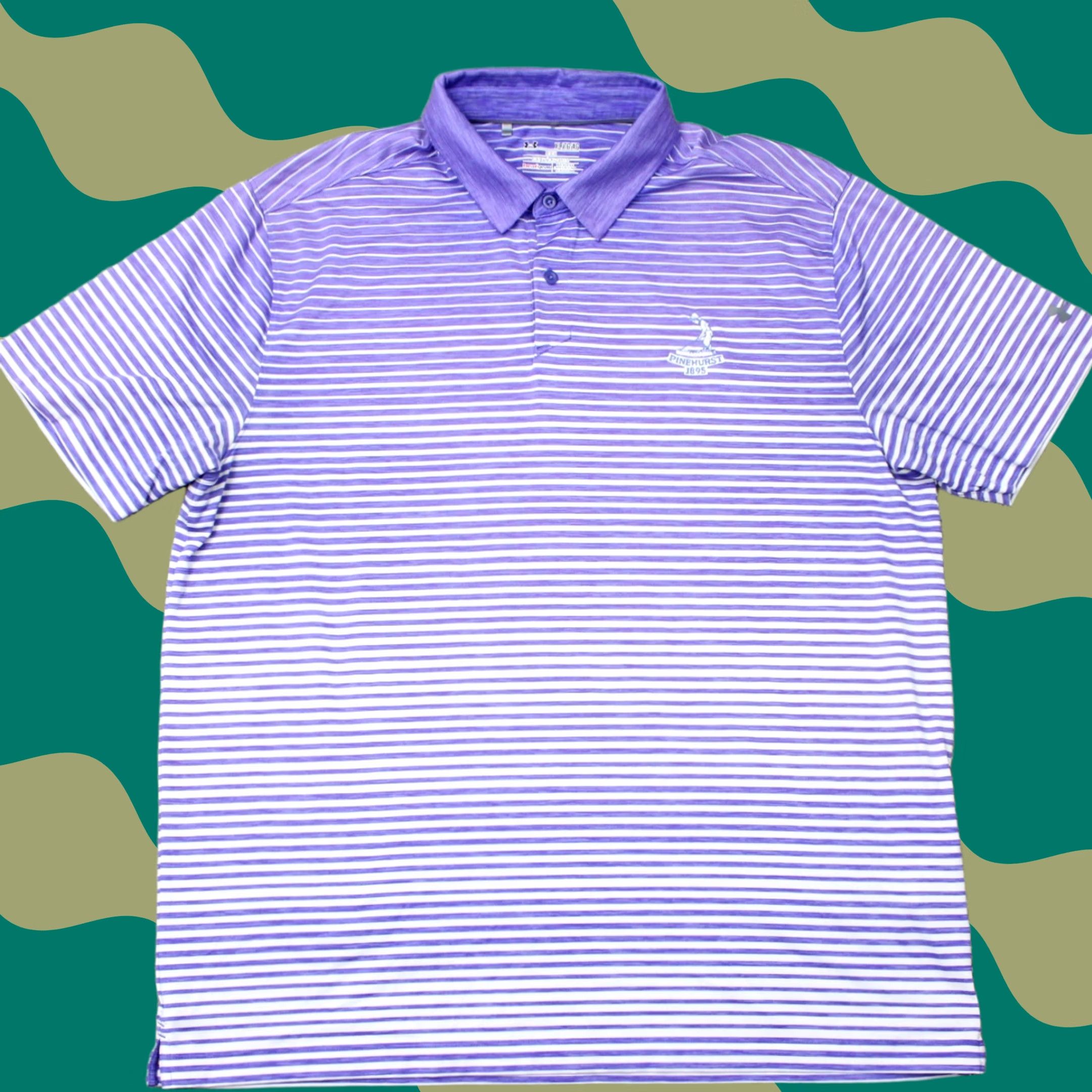 Under Armour Under Armour Polo Shirt Mens XL Purple UA Heatgear Loose Fit S/S Pinehurst Logo Size US XL / EU 56 / 4 - 1 Thumbnail