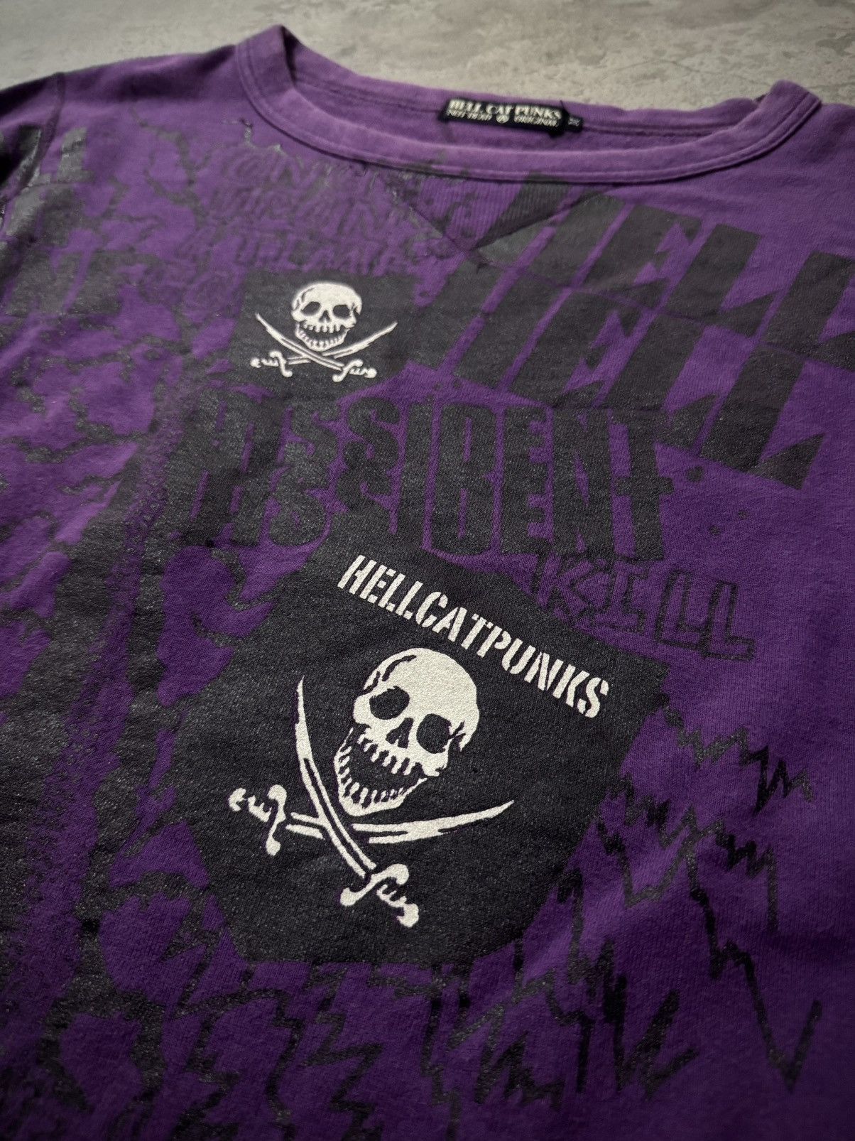 Japanese Brand HELL CAT PUNKS VKIE VIBE SKULL SWEATSHIRT Size US M / EU 48-50 / 2 - 3 Thumbnail