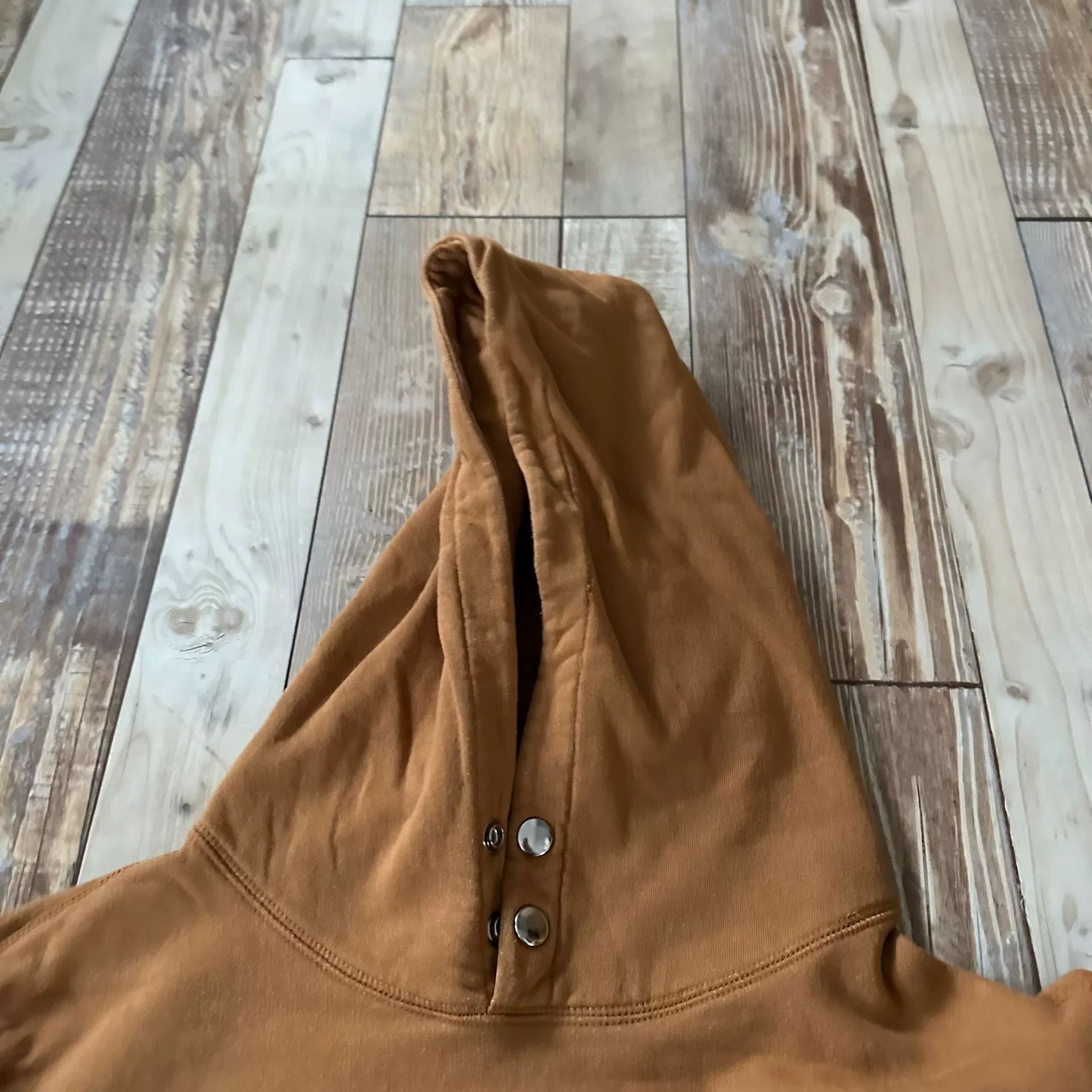 Noah Embroidered Logo Khaki Fleece Hoodie/ in Beige, Men's — image 5 of 6