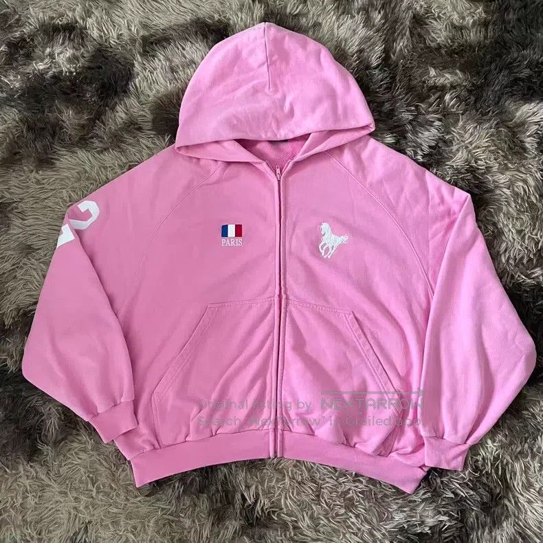Balenciaga Pink War Horse Digital Print Frayed Edges Aged