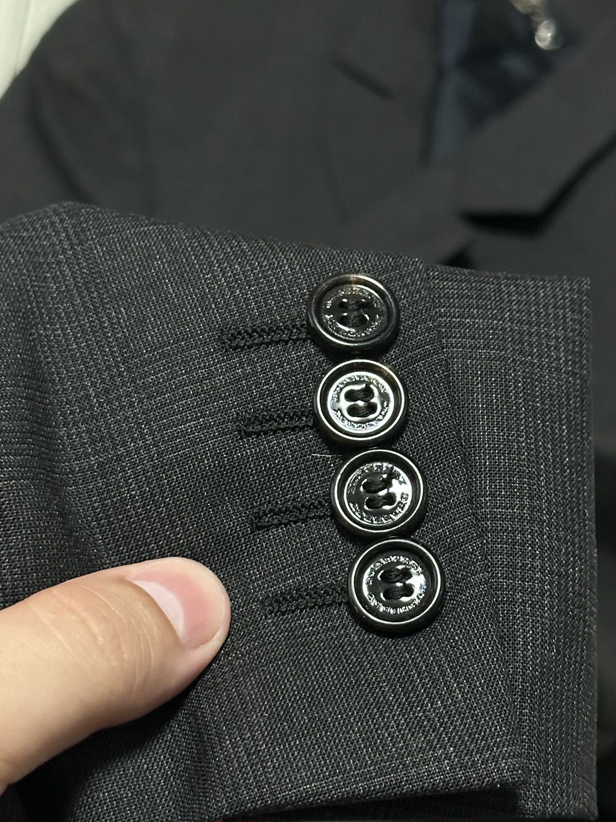 Burberry Vintage Gray Burberry Blazer Size 52R - 3 Thumbnail