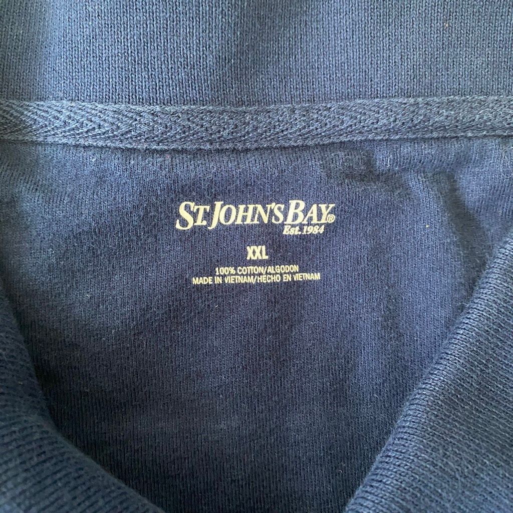 St. Johns Bay St John’s Bay men XXL 100% cotton short sleeve stripe polo s Size US XXL / EU 58 / 5 - 7 Thumbnail