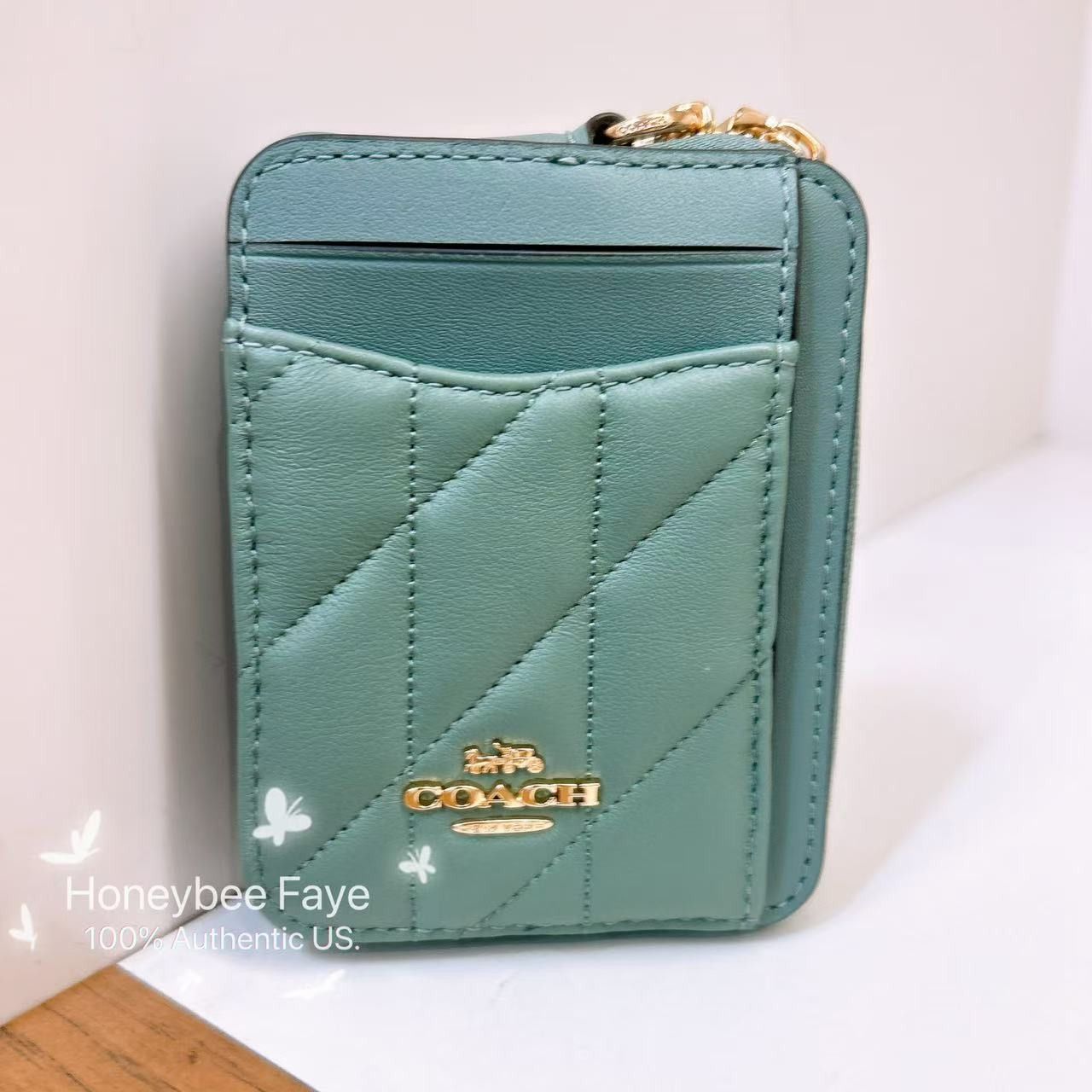 Coach NWT Coach Zip Card Case With Quilting CZ467 Size ONE SIZE - 2 Thumbnail