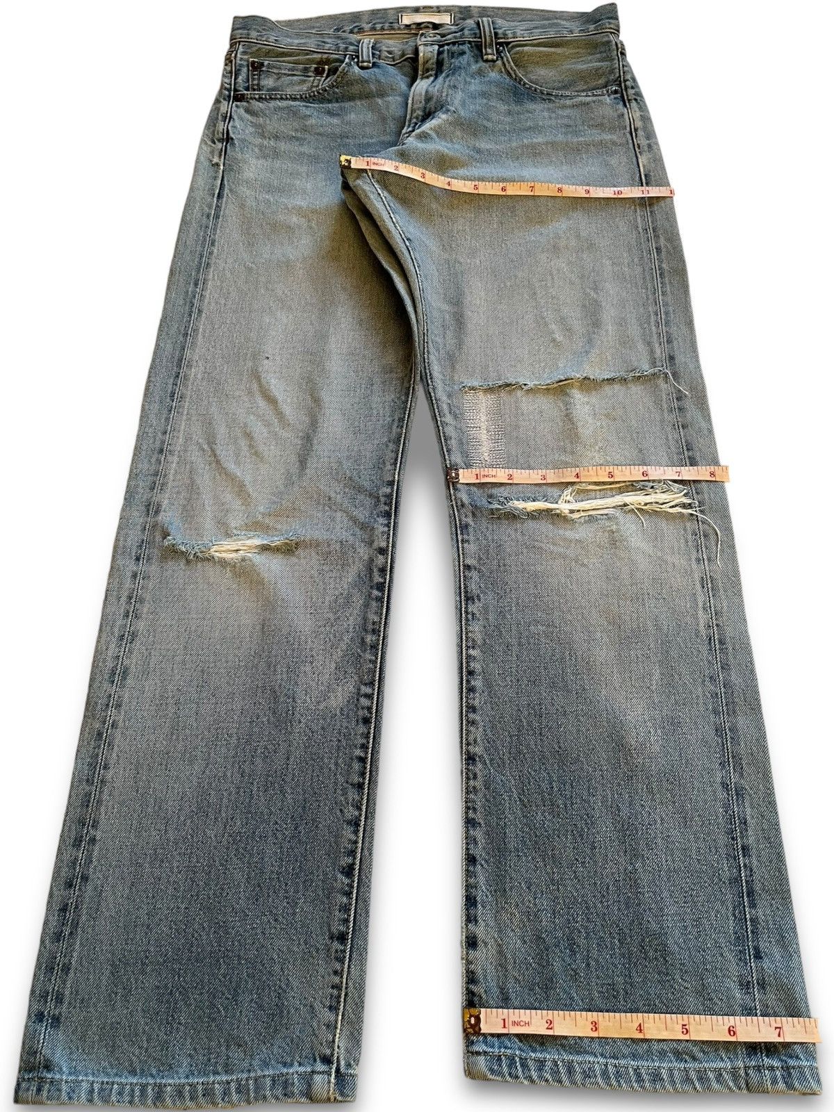 Japanese Brand × Uniqlo Vintage Japanese Uniqlo Selvedge Faded Wash Loose Jeans Size US 31 - 15 Thumbnail