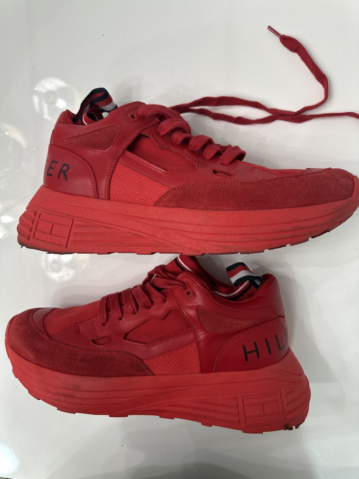 Tommy Hilfiger Hilfiger Collection Chunky Men Sneakers Red Size US 11 / EU 44 - 3 Thumbnail