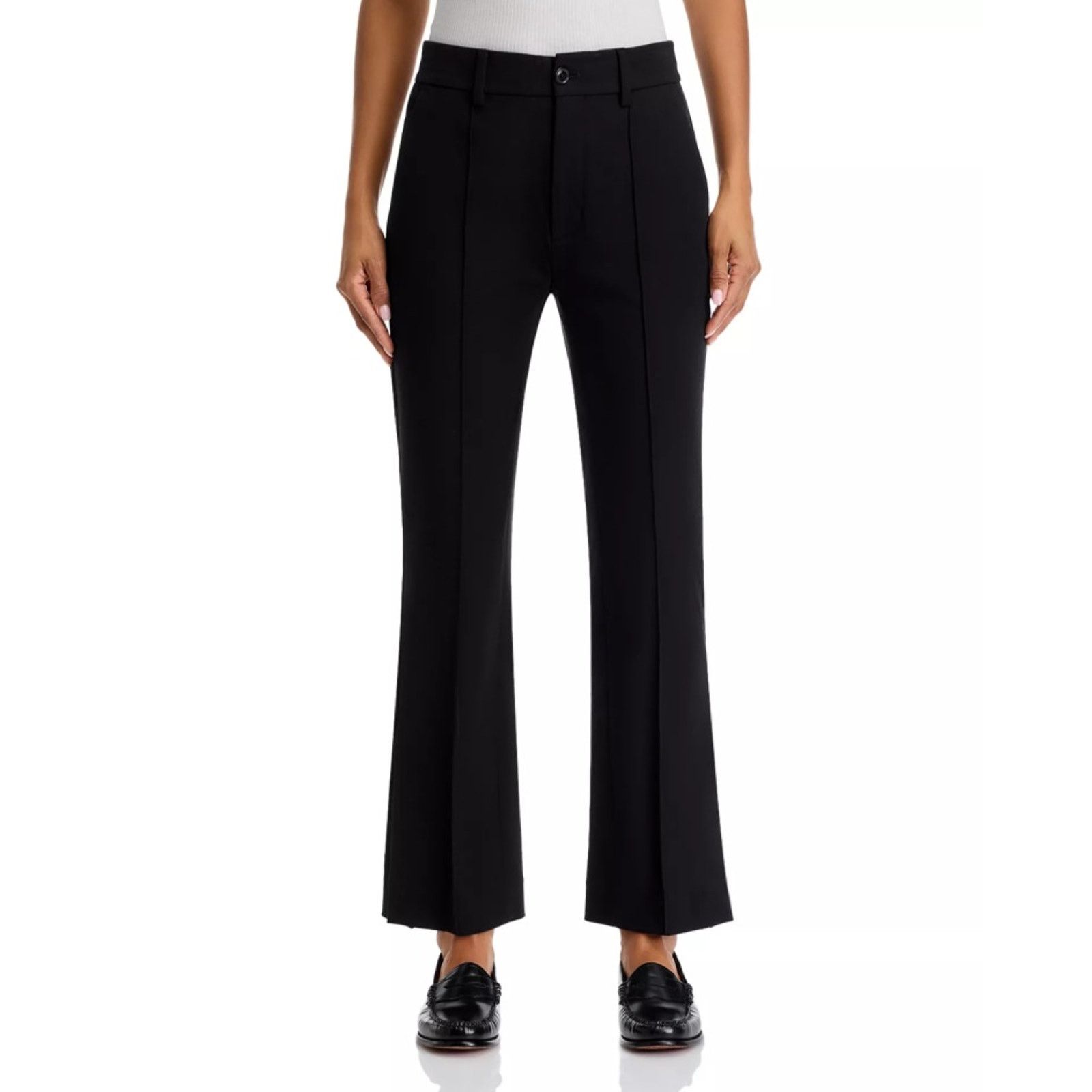 Frame Frame Women Black Cotton Twill Crop Flare Trouser Size US 6 Size 28" / US 6 / IT 42 - 2 Thumbnail