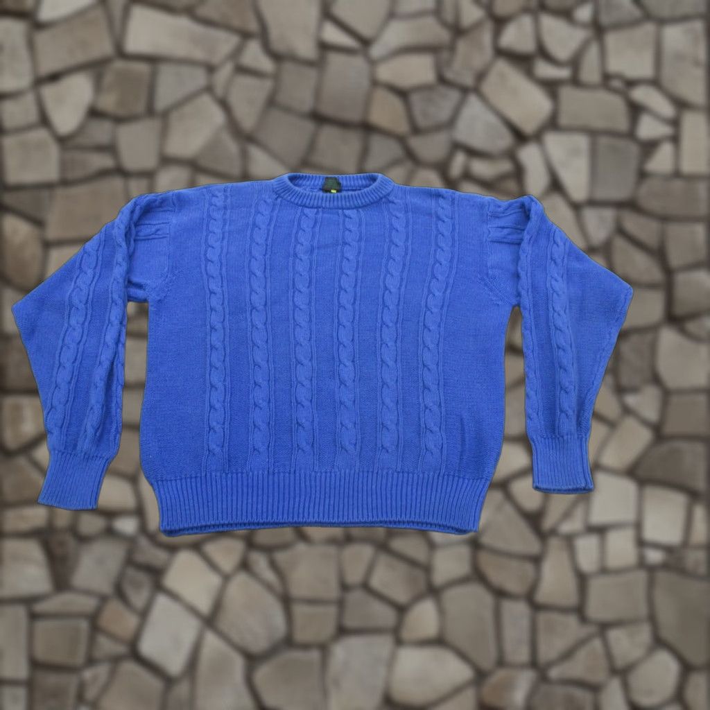 VINTAGE Abercrombie Fitch Blue Sweater Womens Medium Pullover