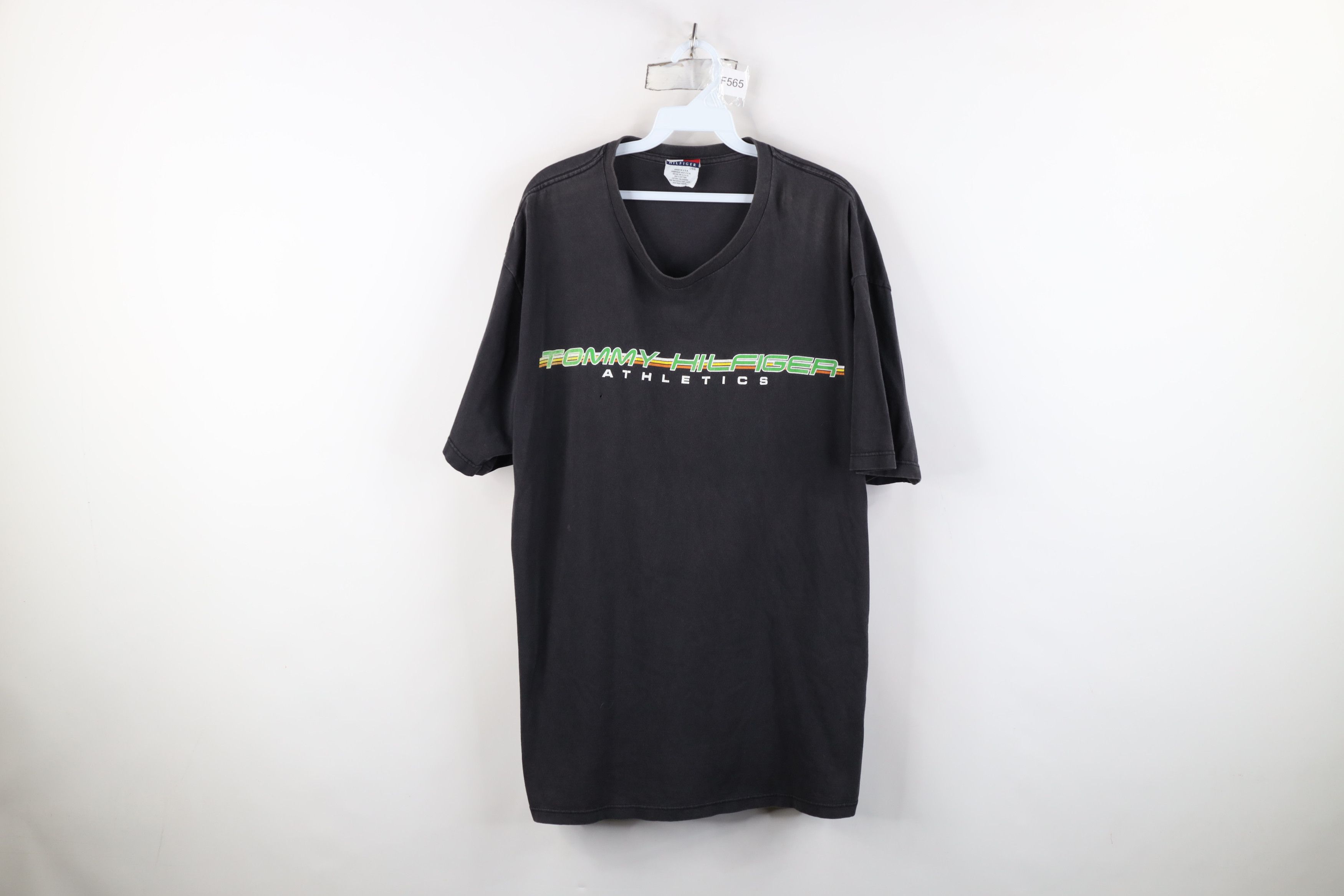 Tommy Hilfiger Vintage 90s Tommy Hilfiger Athletics Spell Out T-Shirt USA Size US L / EU 52-54 / 3 - 1 Thumbnail