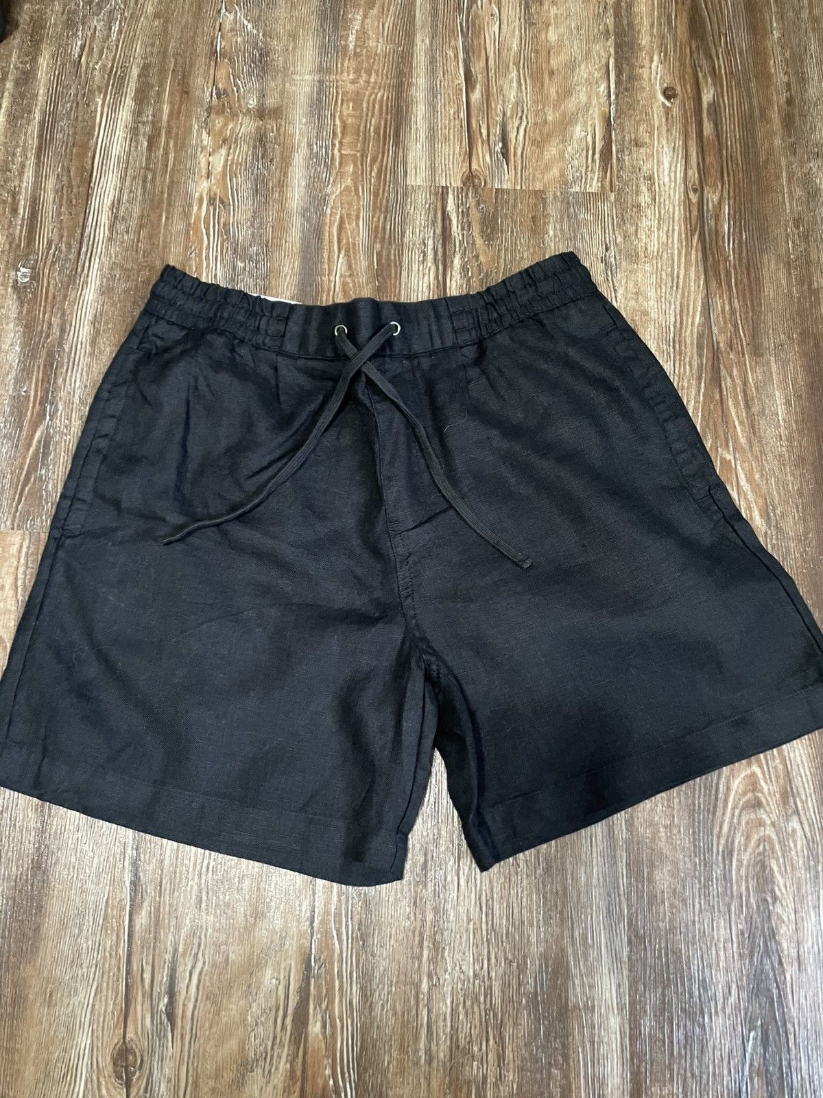 Zara Linen Shorts Summer Black Size S 29-31 5" Inseam