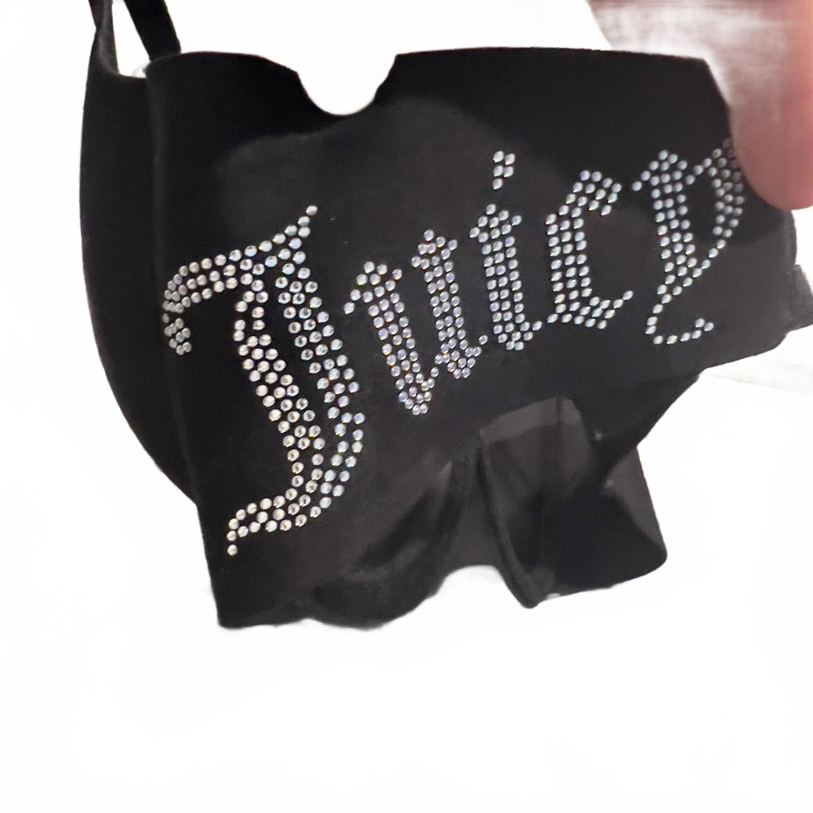 Juicy Couture NWT Juicy Couture Black Bra with Rhinestone Logo Size ONE SIZE - 3 Thumbnail