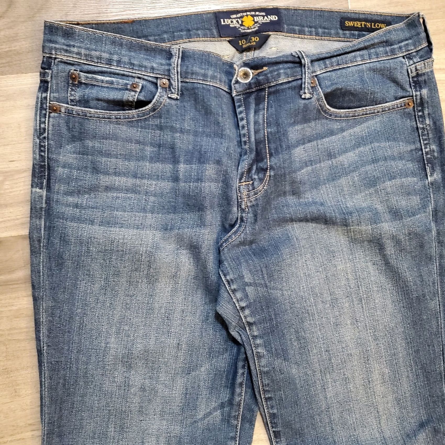 Lucky Brand Lucky Brand Sweet N' Low Jeans Women's Size 10/30 (33x32) Medium Wash Stretch Bootcut Blue Denim Pockets Mid Rise Size 32" / US 10 / IT 46 - 3 Thumbnail