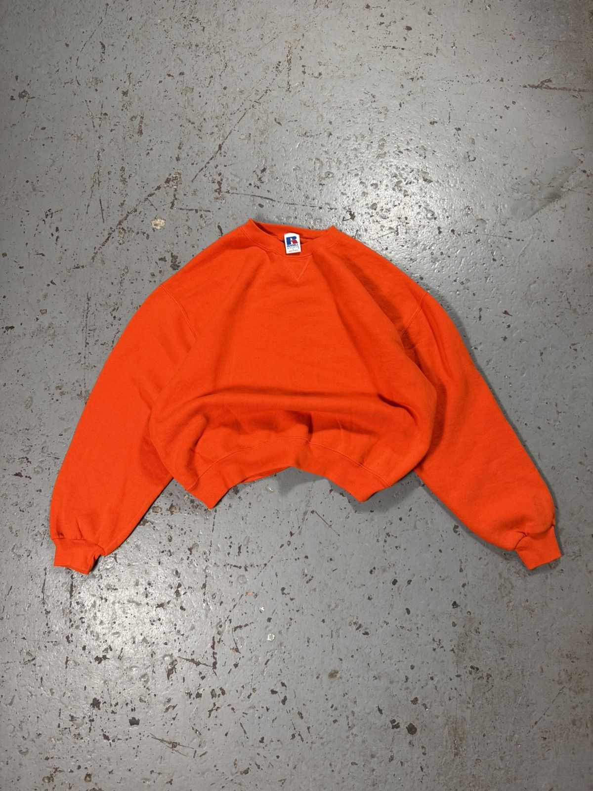 Russell Athletic Russell Athletic Blank Orange Sweater Size US L / EU 52-54 / 3 - 1 Thumbnail