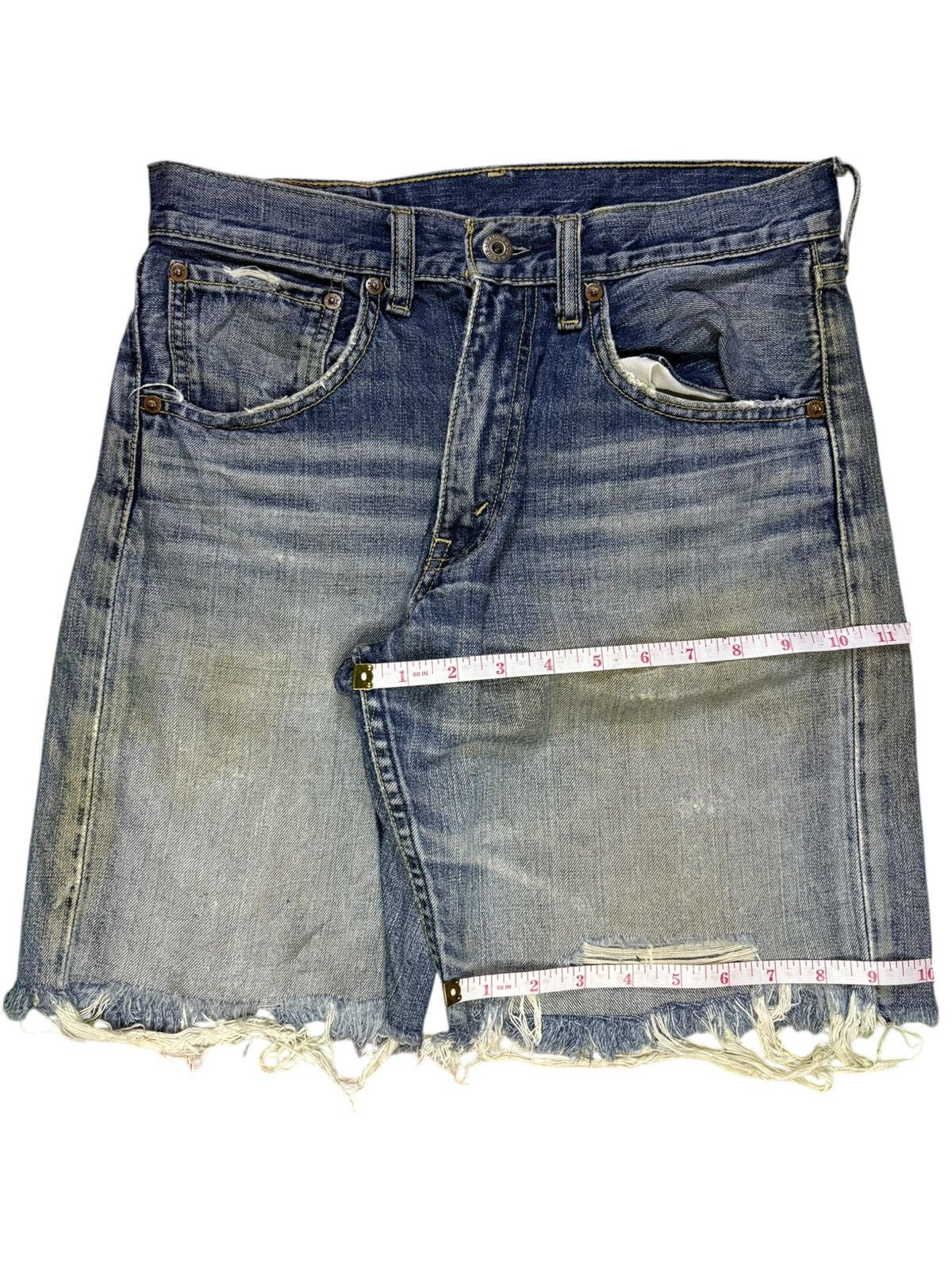 Levi's Vintage 90s Levis 503 Rusty Wash Distressed Baggy Jean Short Size US 29 - 16 Thumbnail