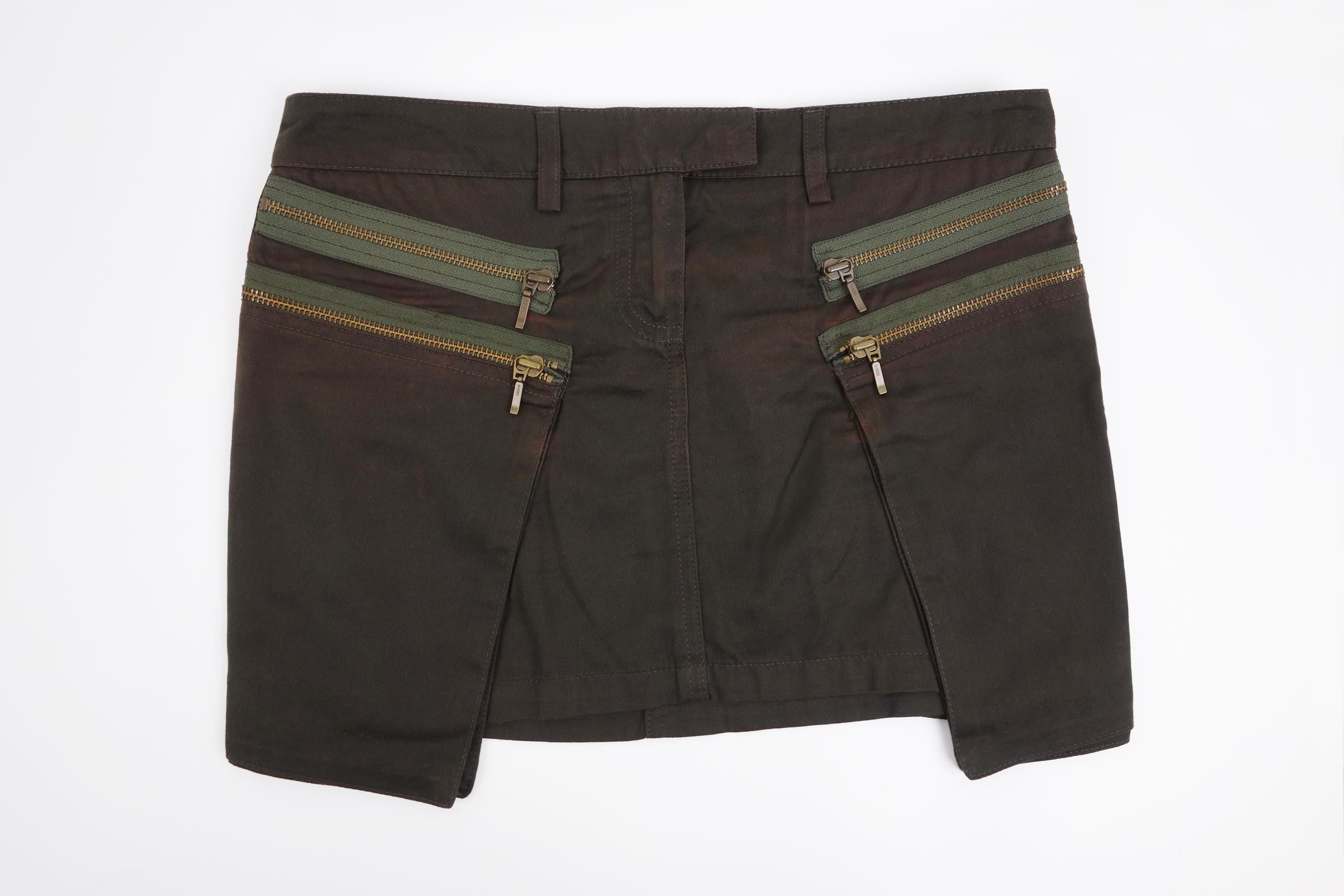 plein sud Plein Sud Jeans Skirt Cargo Multi Pocket Patch Utility Size 26" / US 2 / IT 38 - 5 Thumbnail