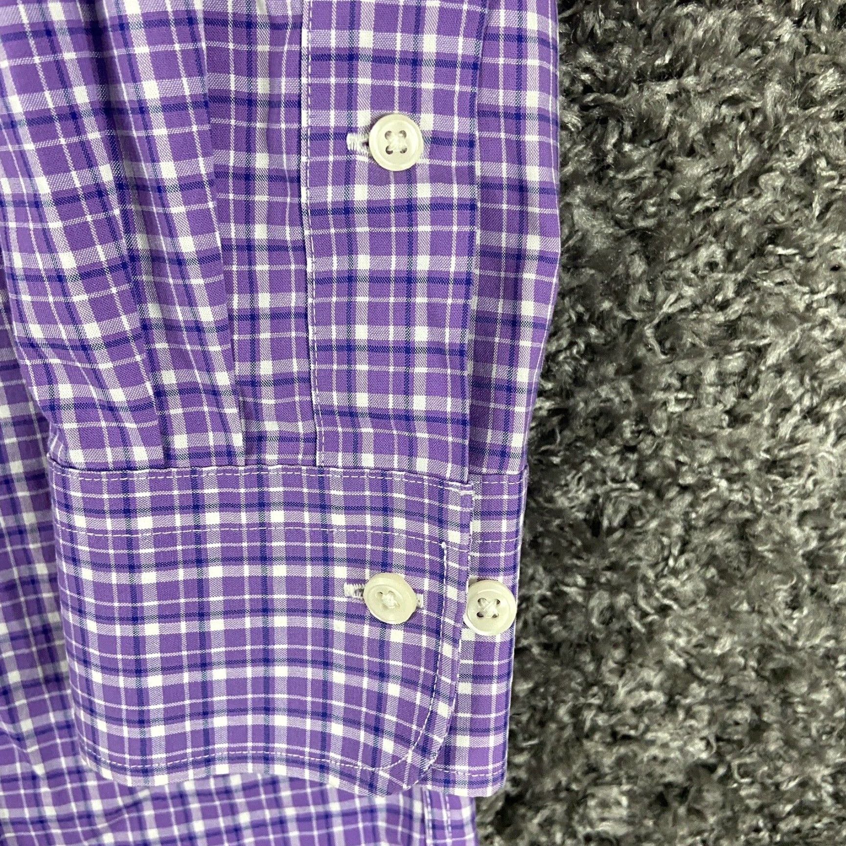 Ralph Lauren VINTAGE Lauren Ralph Lauren Plaid Button-Up Shirt Adult 15.5 Purple Slim Fit Mens Size US M / EU 48-50 / 2 - 3 Thumbnail