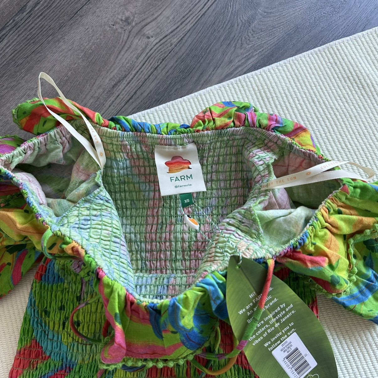 Farm Rio FARM RIO Neon Banana Multicolored Mini Dress Size XS / US 0-2 / IT 36-38 - 6 Thumbnail