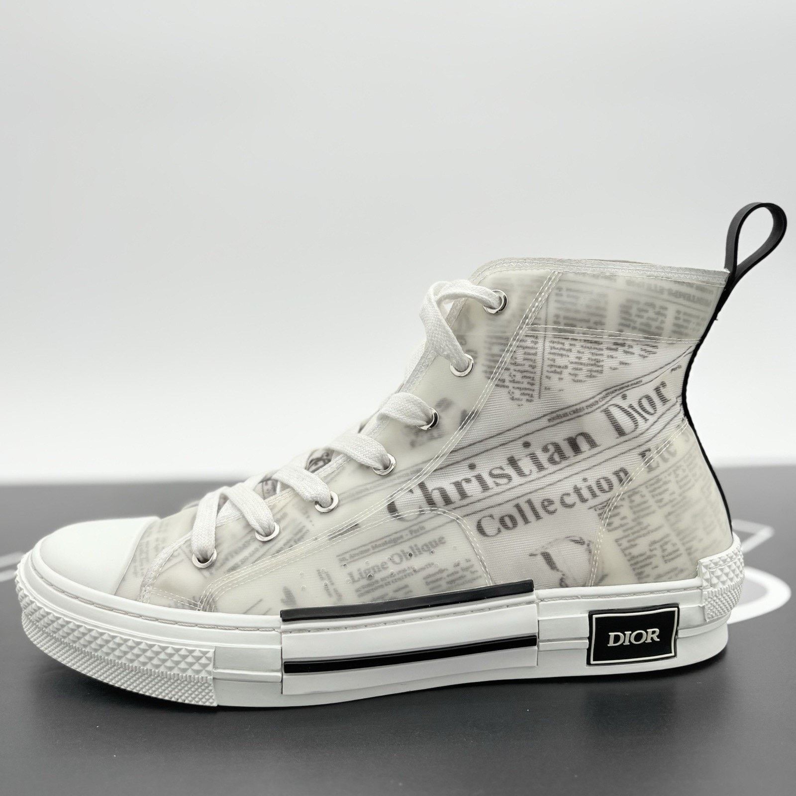 Dior Dior B23 High ' Newsprint ' | SUPER CLEAN! Size US 12 / EU 45 - 8 Thumbnail