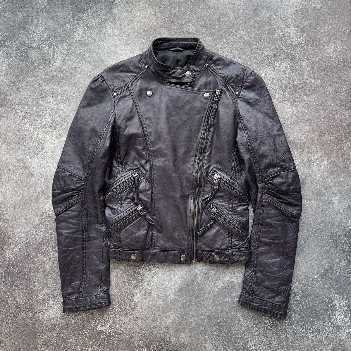 Hysteric Glamour Avant Garde Vintage Zip Details Biker Leather Jacket Size M / US 6-8 / IT 42-44 - 1 Thumbnail