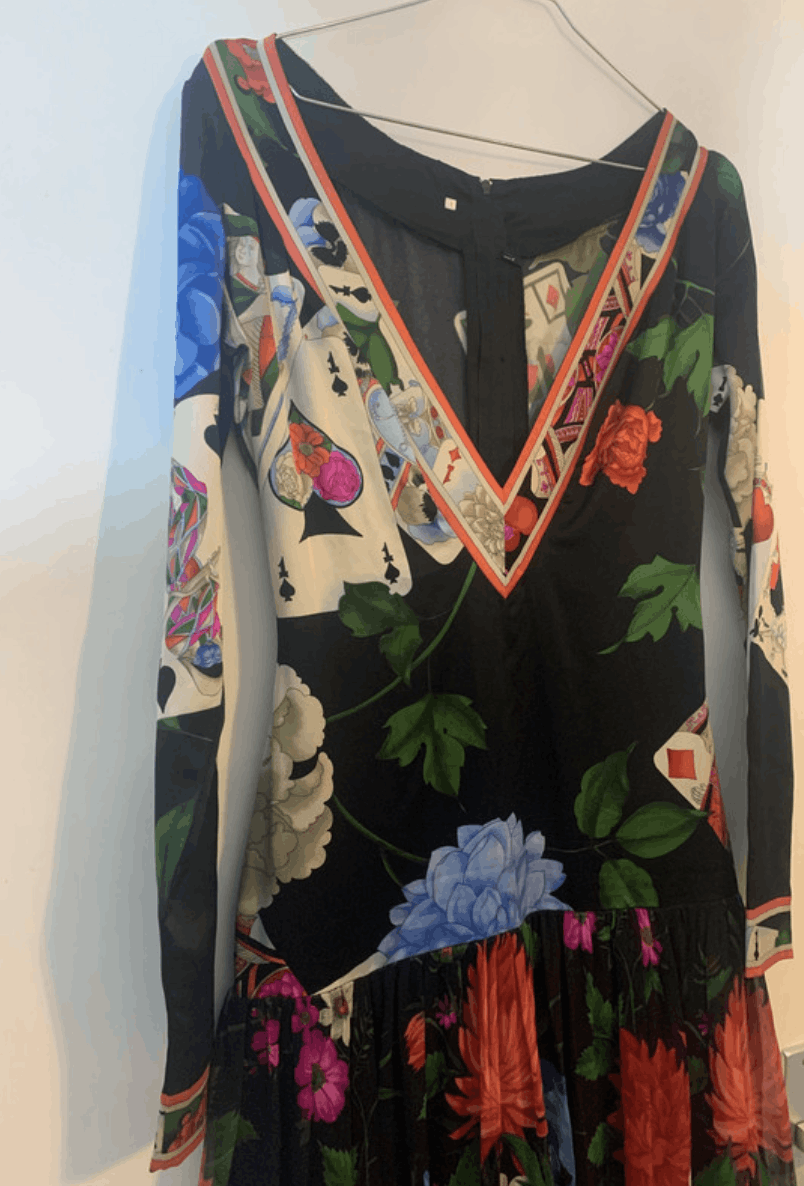 Leonard Paris Long silk dress by Leonard with long sleeves Size S / US 4 / IT 40 - 2 Thumbnail