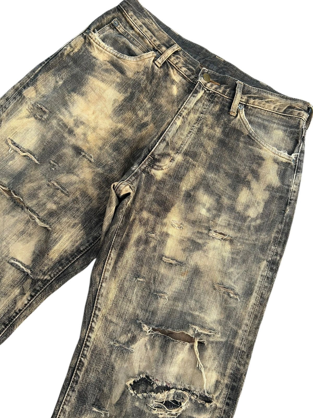 Kapital Thrashed Vintage Wrangler Rusty Denim Jeans Size US 32 / EU 48 - 3 Thumbnail