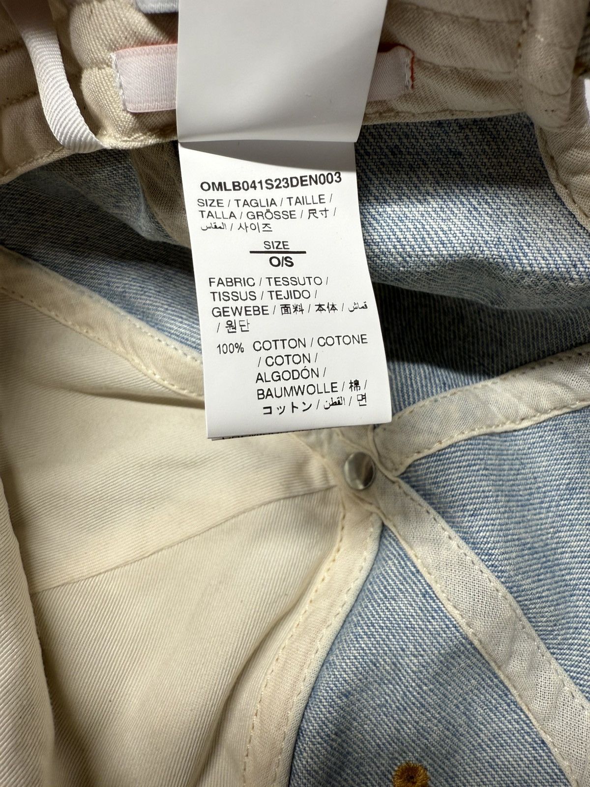 Off-White Off White - Arrows Denim Baseball Cap Size ONE SIZE - 6 Thumbnail