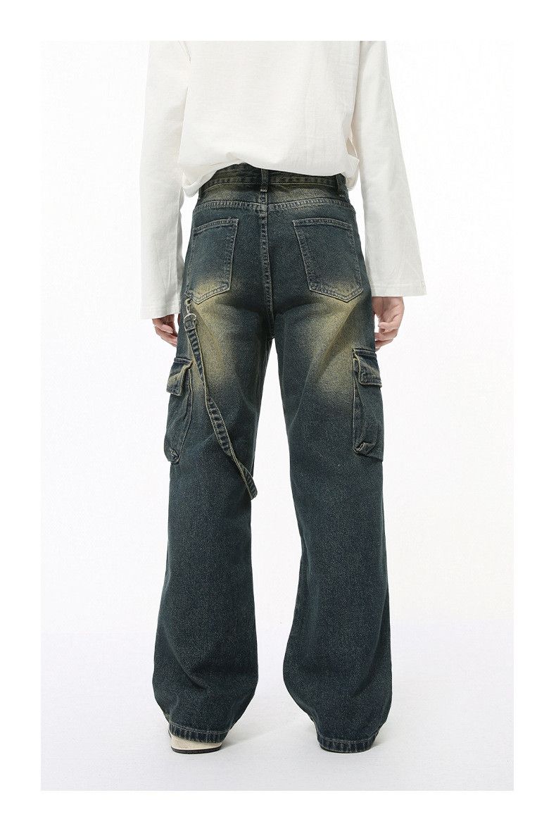 Japanese Brand × Jean Distressed patchwork multi-pocket lanyard distressed jeans Size US 32 / EU 48 - 5 Thumbnail