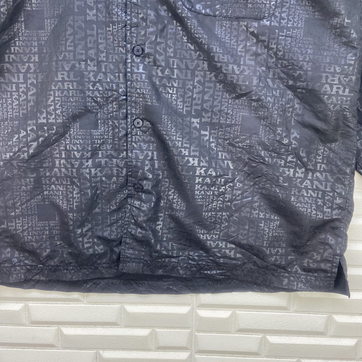Karl Kani Karl Kani Full Print Monogram Polyester Shirt Size US XL / EU 56 / 4 - 8 Thumbnail