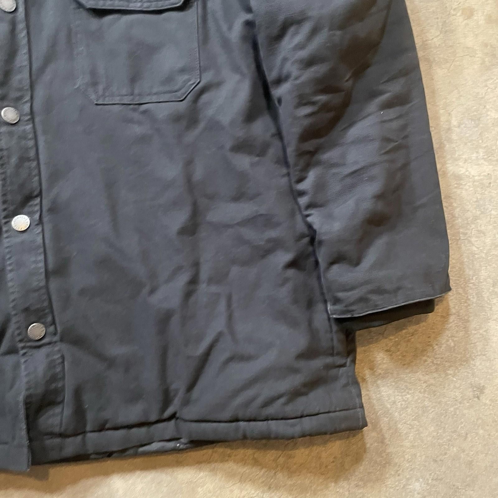 Dickies Dickies Black Workwear Canvas Button Zip Up Jacket Men's 2XL Size US XXL / EU 58 / 5 - 4 Thumbnail