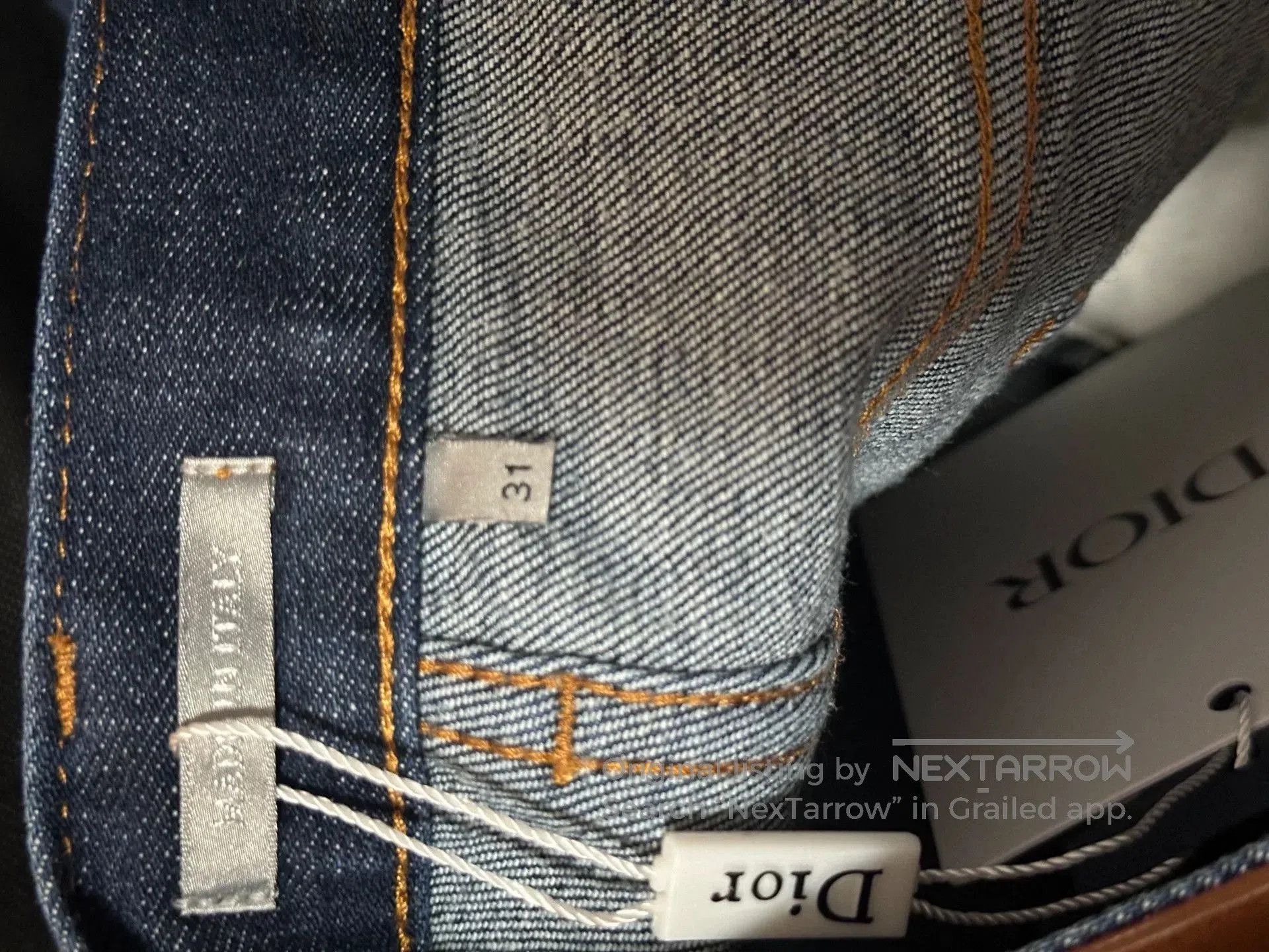 Dior Dior Blue Denim Jeans with Interior Print. Size US 31 - 6 Thumbnail