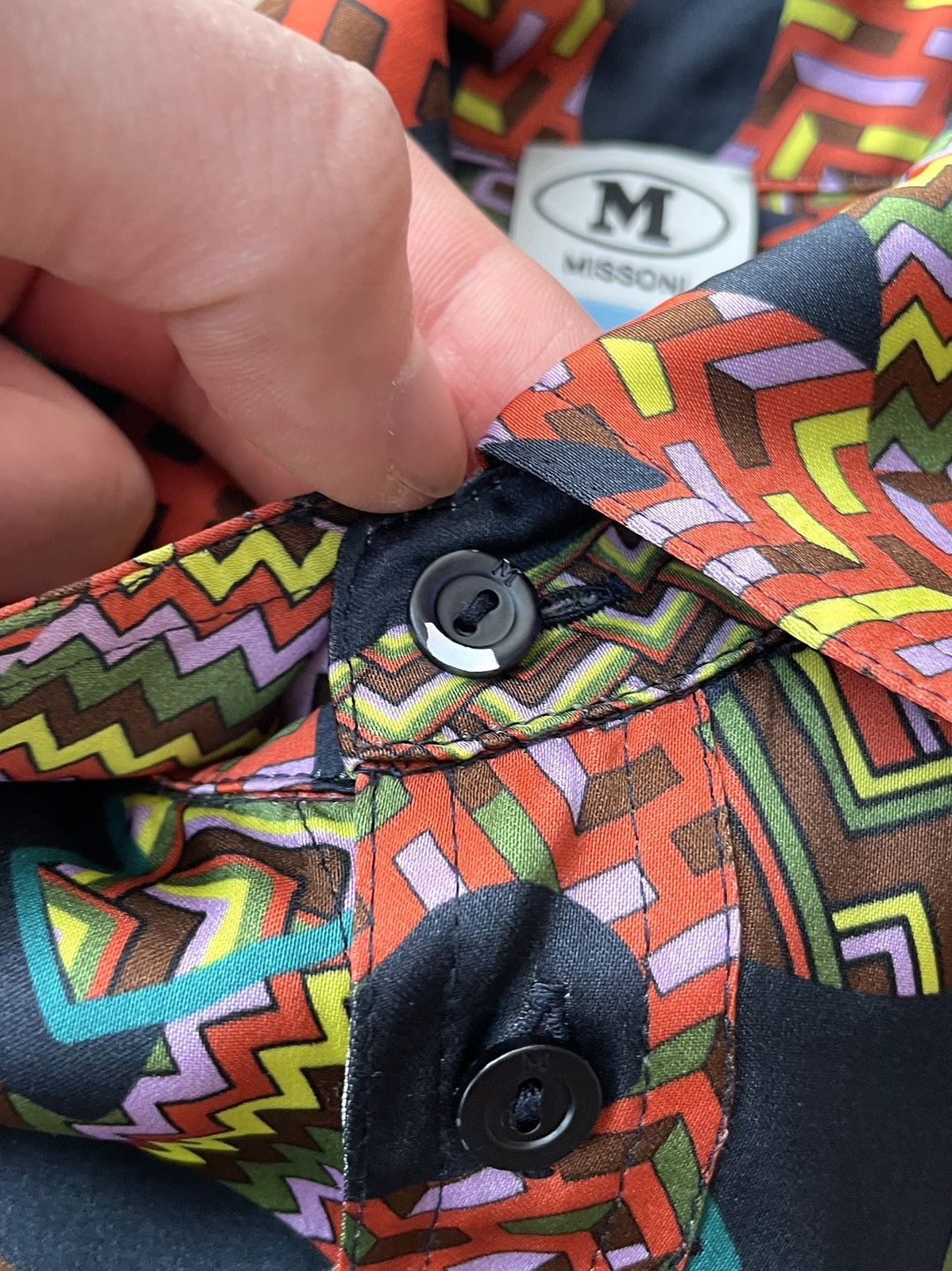 Missoni Missoni Sport Monogram Button Long Sleeve Viscose Shirt Size US M / EU 48-50 / 2 - 7 Thumbnail