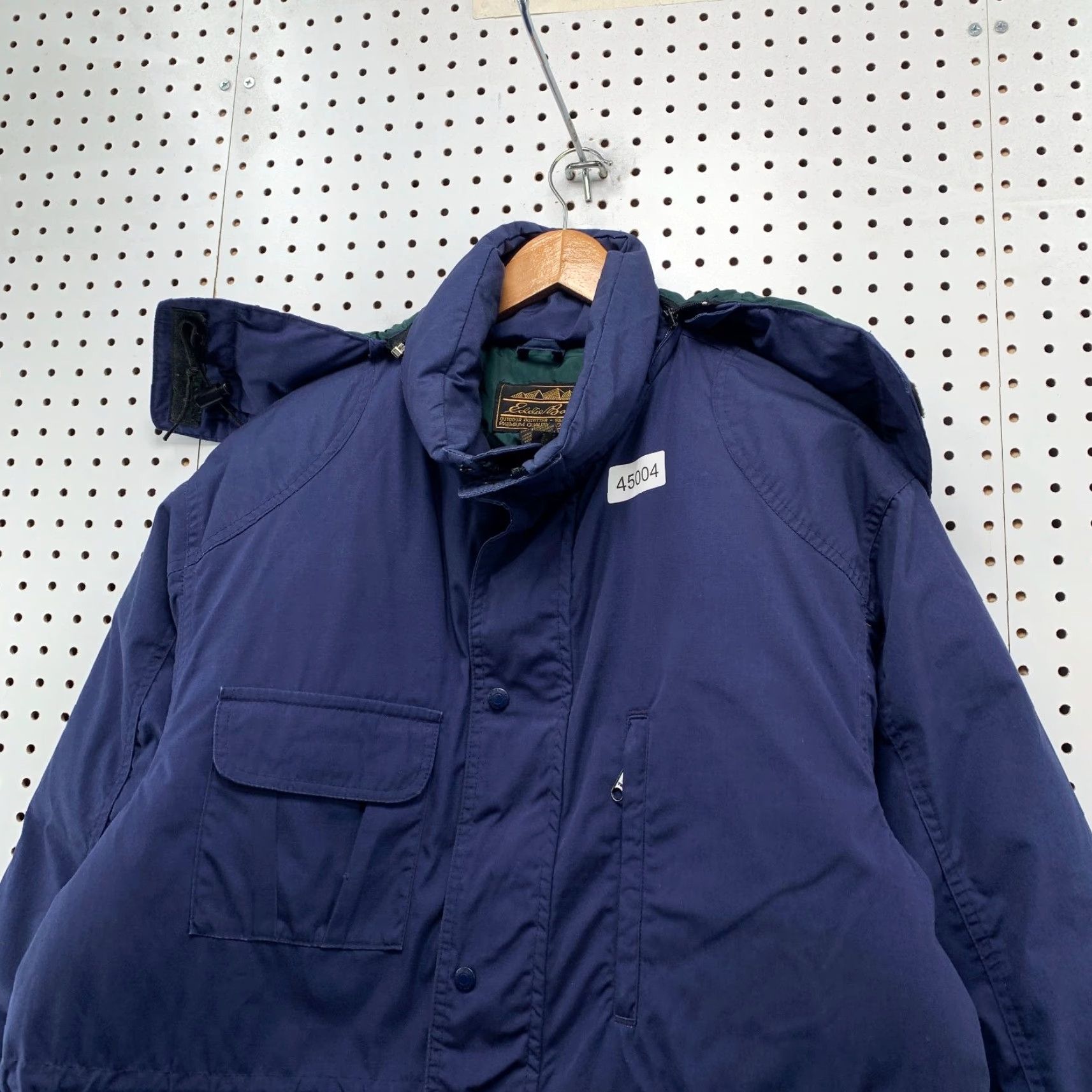 Eddie Bauer VINTAGE Eddie Bauer Down Jacket Mens L Blue Ridge Line Hooded 80s Made USA Coat Size US L / EU 52-54 / 3 - 6 Thumbnail