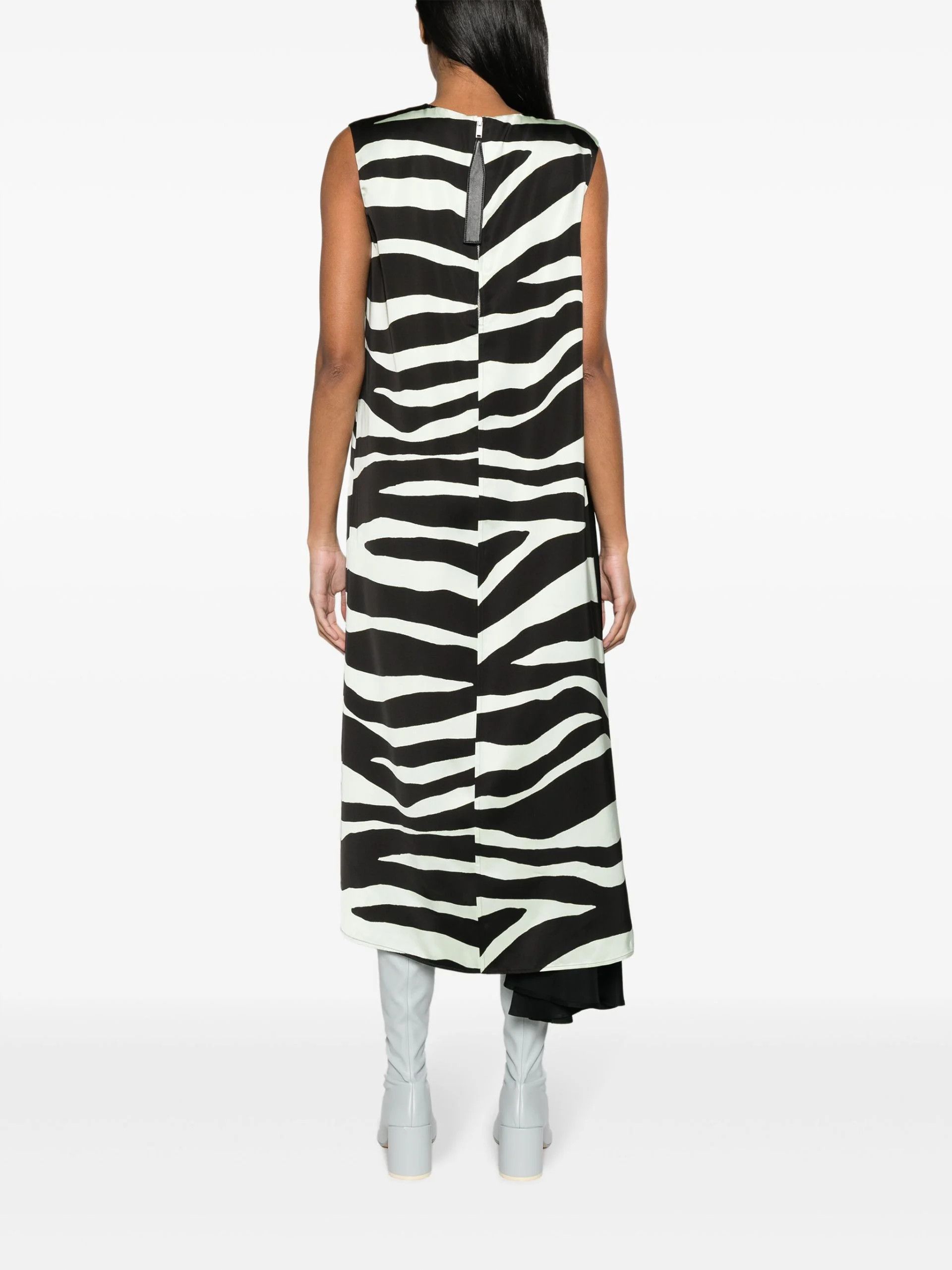 Jil Sander o1loc1c1124 Dress in Black & White Size L / US 10 / IT 46 - 3 Thumbnail