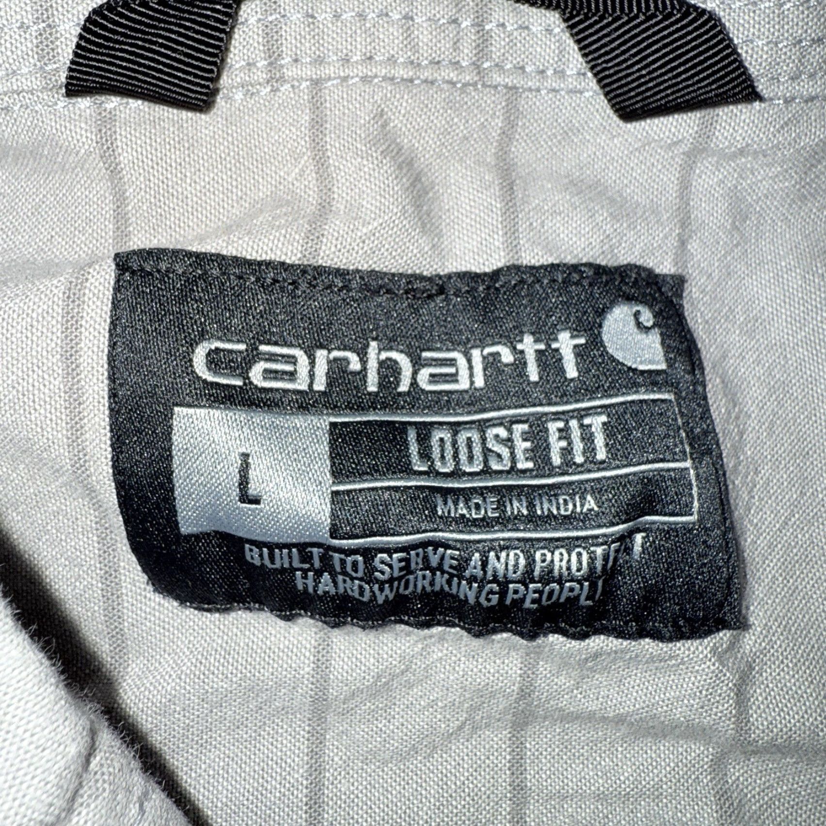 Carhartt Carhartt Men's Gray Loose Fit Short Sleeve Button-Down Shirt Size L Size US L / EU 52-54 / 3 - 4 Thumbnail