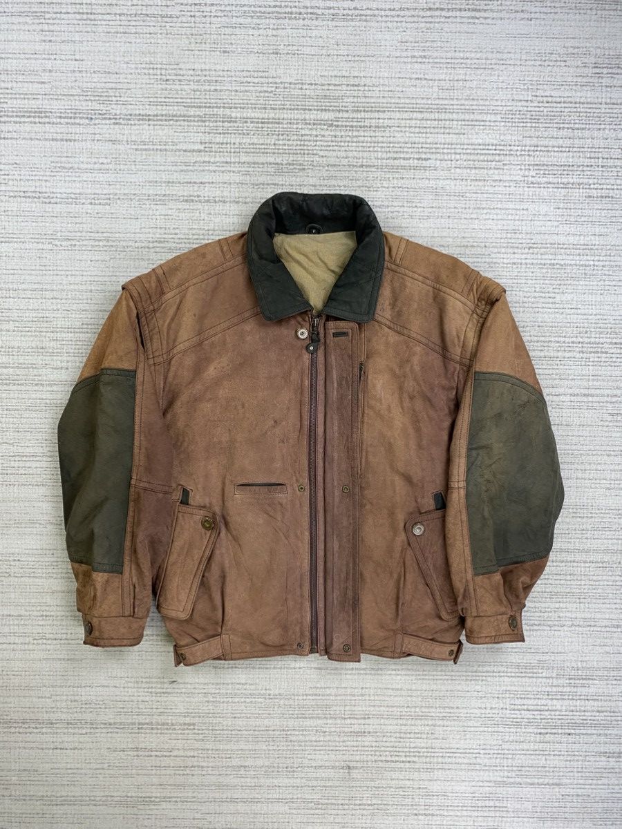 Vintage 🔥80s Santa Barbara Polo & Racquet Club Suede Leather Jacket Size US M / EU 48-50 / 2 - 7 Thumbnail