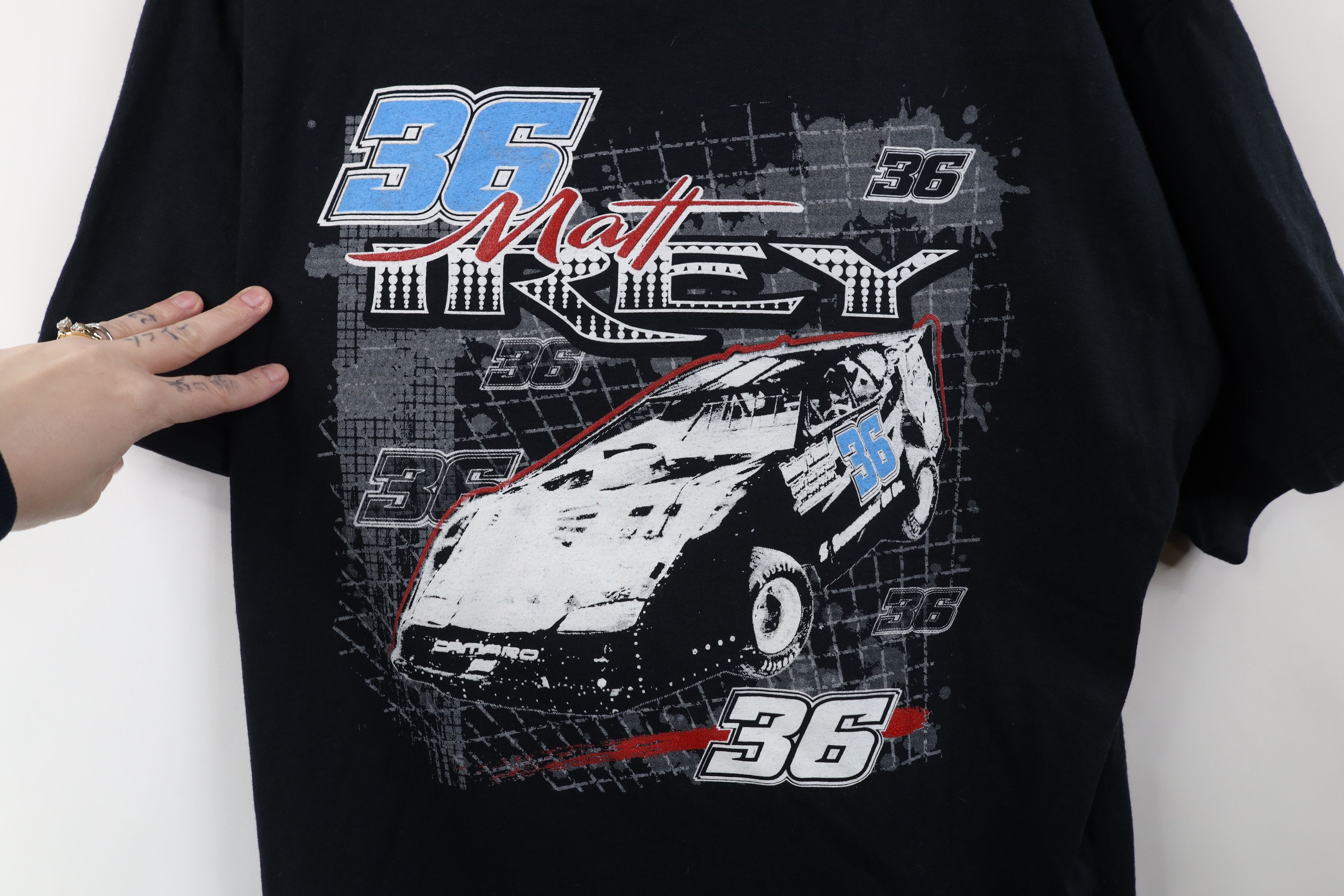 Vintage Vintage Y2K Matt Irey Car Racing Short Sleeve T-Shirt Black Size US XL / EU 56 / 4 - 4 Thumbnail
