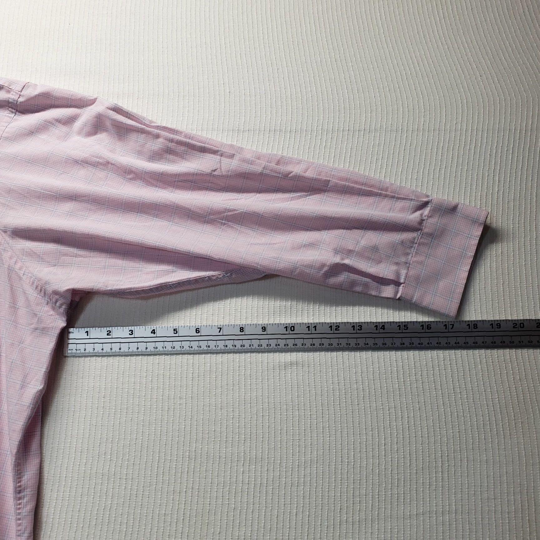 Pinko Damon Shirt Button-Up Long Sleeve Check Pink Adult Men 22 36-37 Big & Tall Collared Spread Casual Poplin Cotton Polyester Mens Size US XXL / EU 58 / 5 - 6 Thumbnail