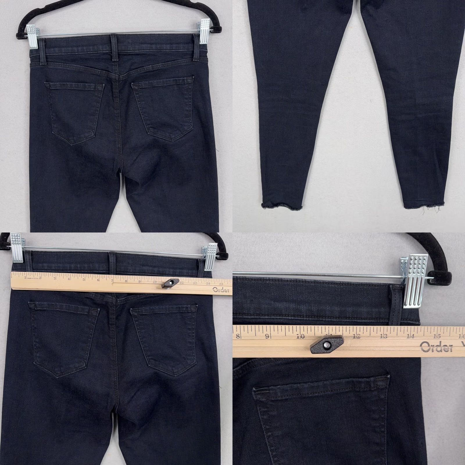 J Brand J Brand Jeans Womens 27 Blue Mercy Mid Rise Cropped Distressed Raw Hem Skinny Size 27" / US 4 / IT 40 - 8 Thumbnail