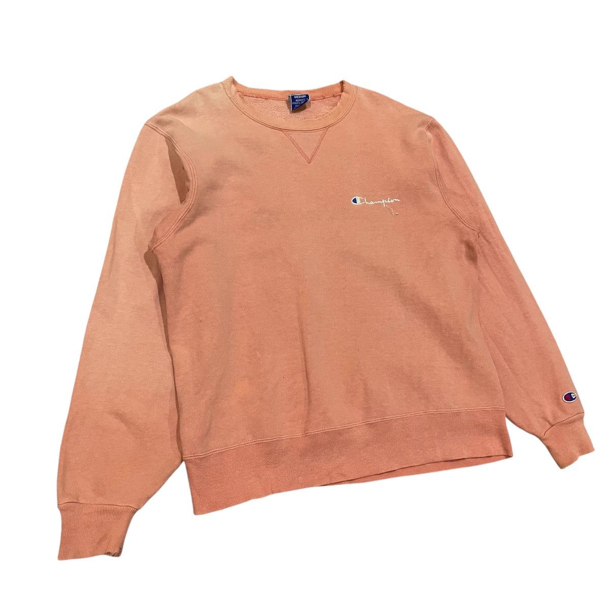 Champion Champion Script Logo Embroidered Crewneck Distressed Faded Size US M / EU 48-50 / 2 - 3 Thumbnail